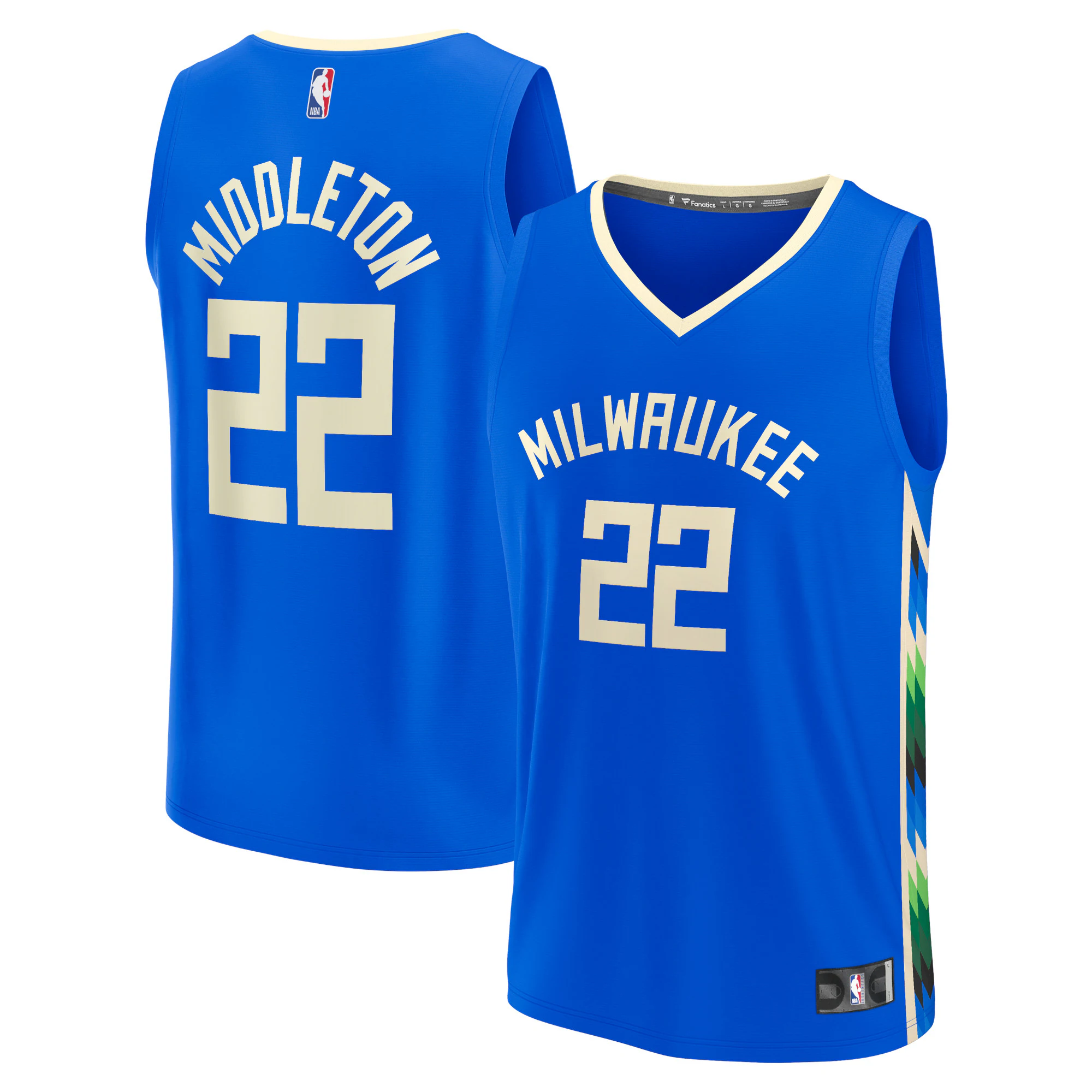 Khris Middleton Milwaukee Bucks Fanatics Branded 2022/23 Fastbreak Basketball Jersey - City Edition - Royal