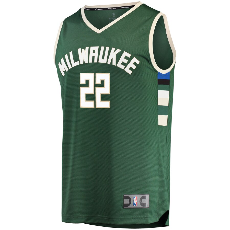 Alternative view of Khris Middleton Milwaukee Bucks Fanatics Branded Youth Fast Break Player Basketball Jersey Green – Icon Edition