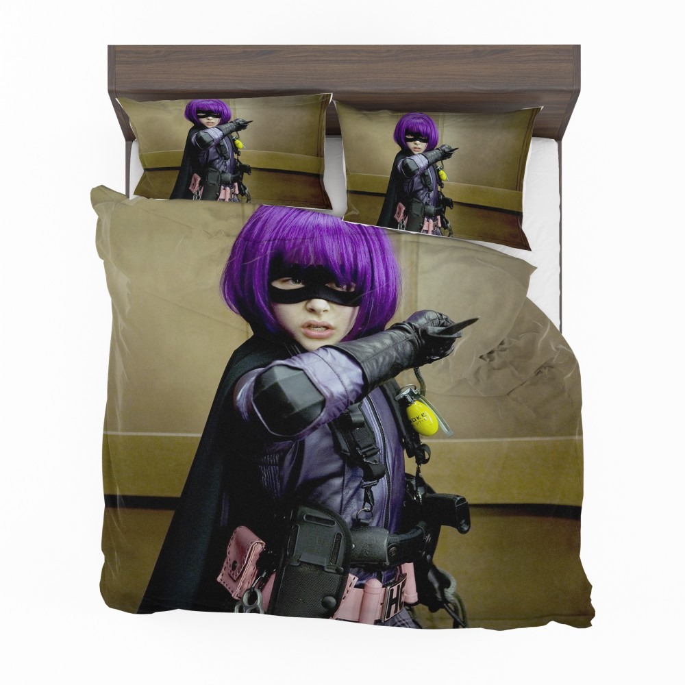 Alternative view of Kick-Ass Movie Chloe Grace Moretz Hit-Girl Thriller Bedding Set - Custom Bedding Set