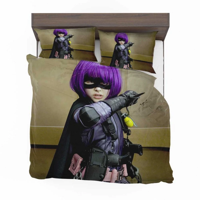 Alternative view of Kick-Ass Movie Hit-Girl Chloe Grace Moretz Bedding Set - Custom Bedding Set