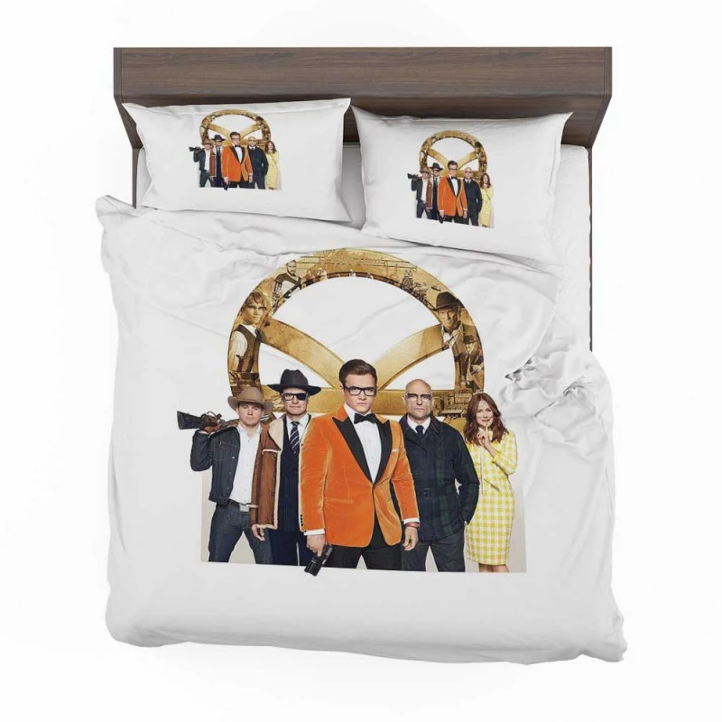 Alternative view of Kingsman The Golden Circle Movie Taron Egerton Bedding Set - Custom Bedding Set