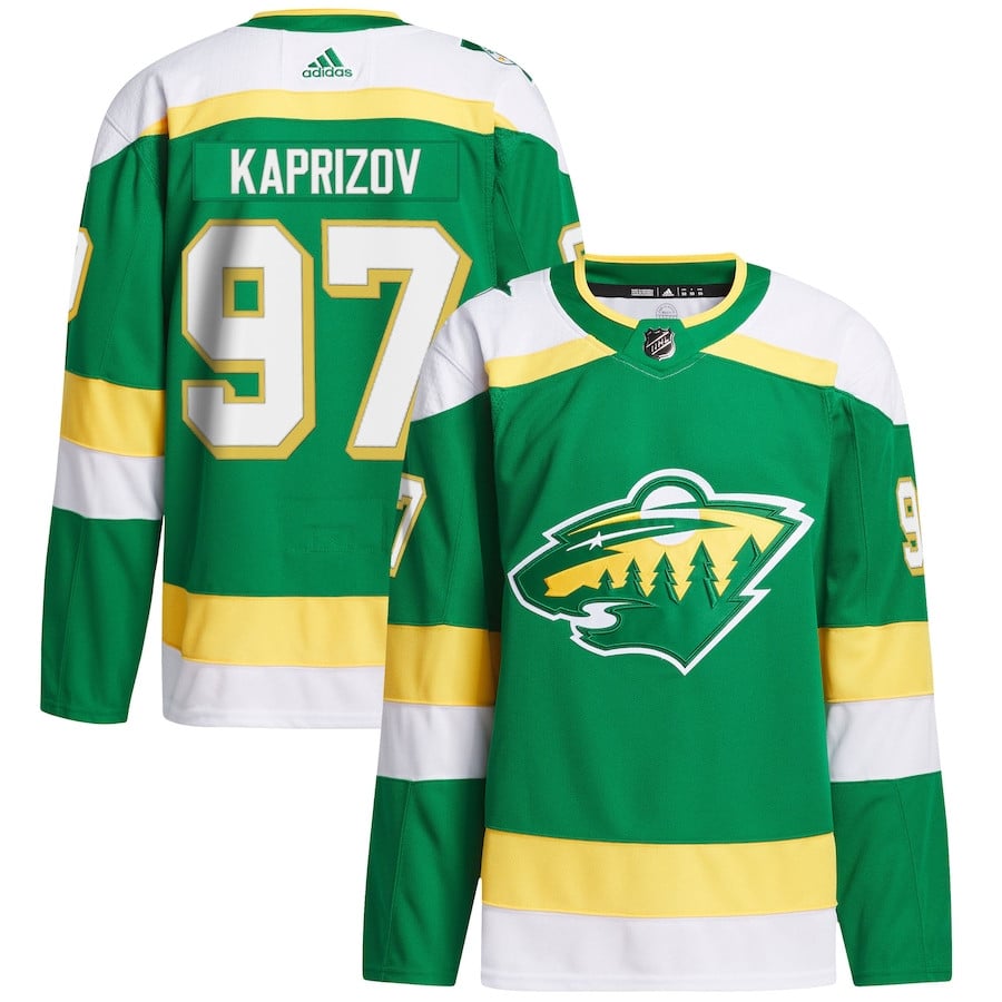 Kirill Kaprizov 97 Minnesota Wild 2023/24 Alternate Primegreen Men Hockey Jersey - Green - JS989 