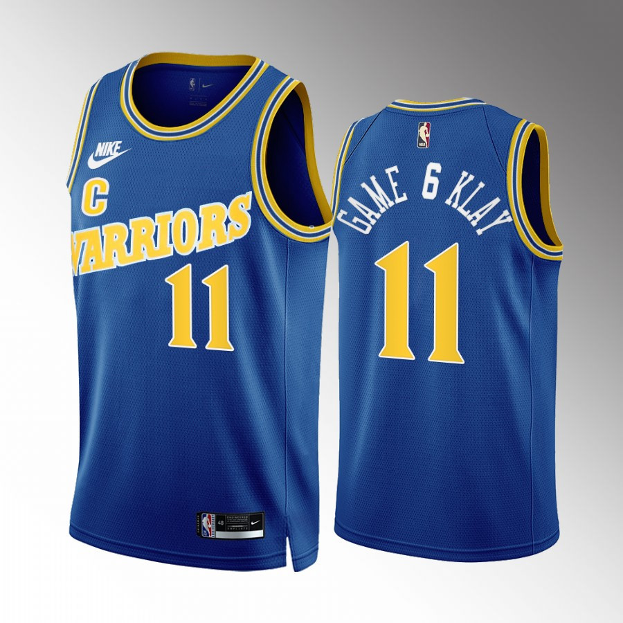 Klay Thompson 11 Game 6 Klay Golden State Warriors Royal Basketball Jersey Classic - JS266 