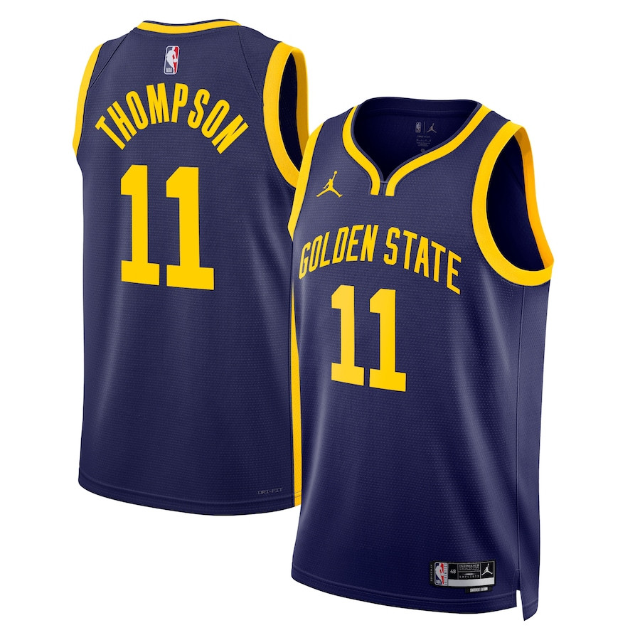 Klay Thompson 11 Golden State Warriors Unisex Swingman Basketball Jersey - Statement Edition - Navy - JS897 