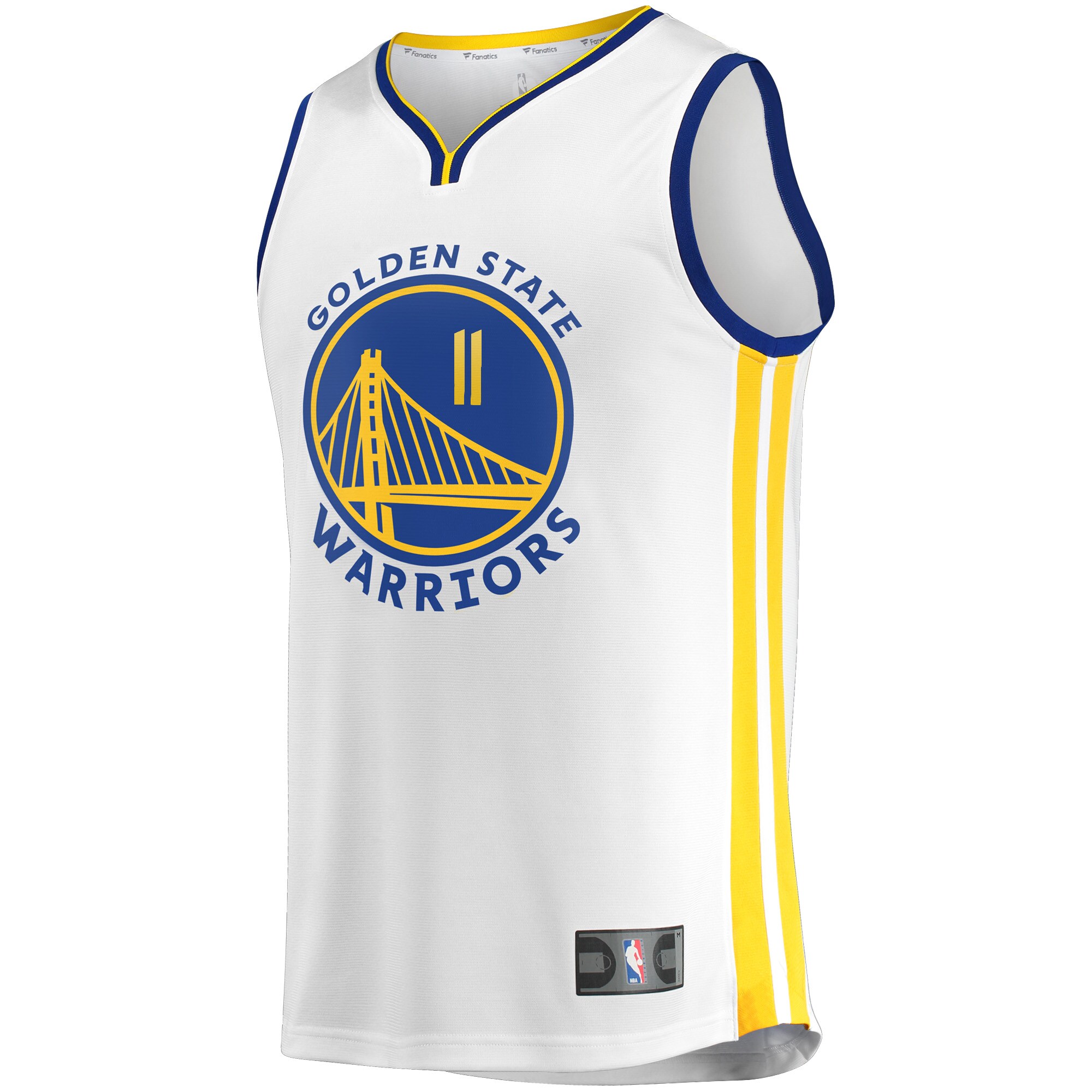 Alternative view of Klay Thompson Golden State Warriors Fanatics 2022/23 Fast Break Replica Player Basketball Jersey - Association Edition - White