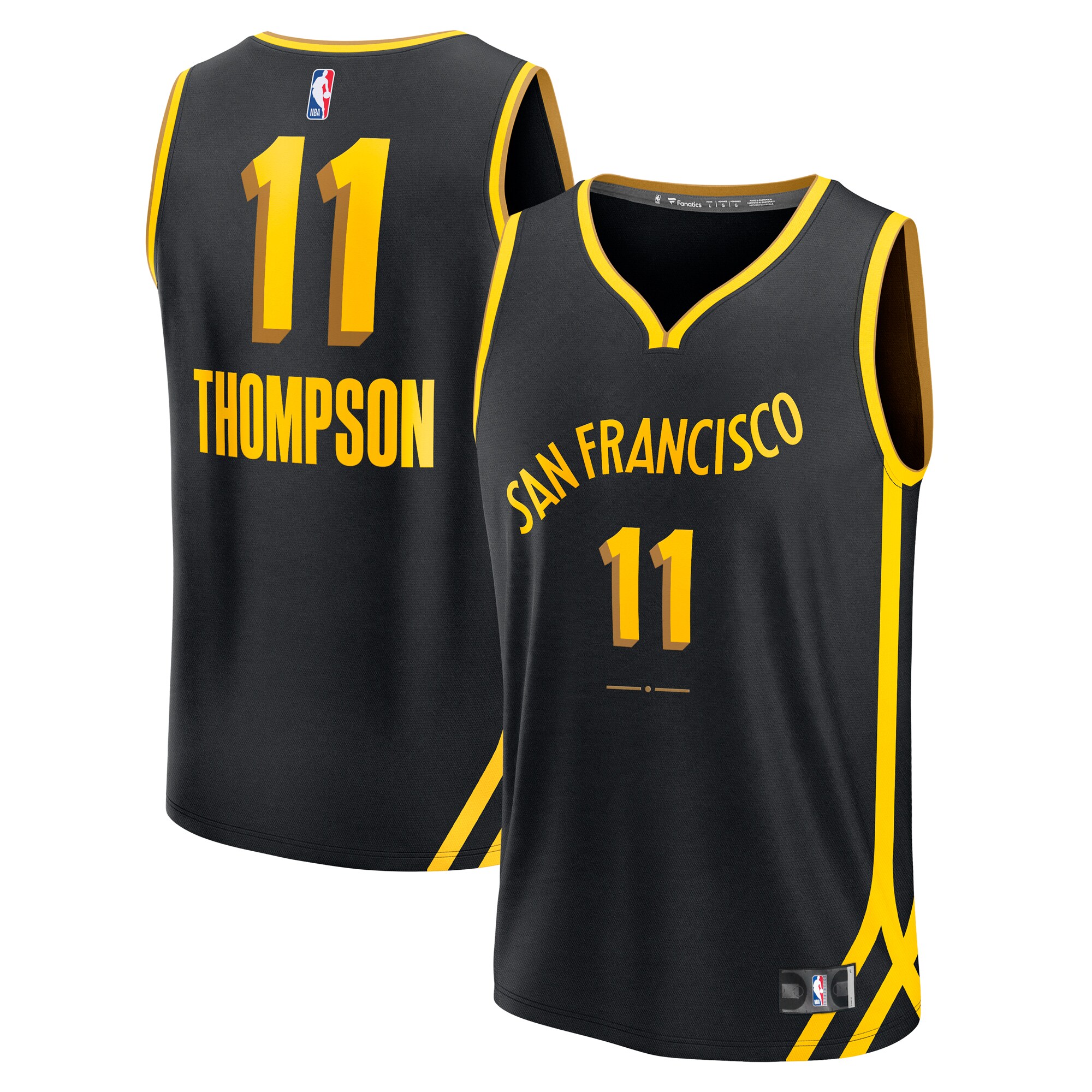 Klay Thompson Golden State Warriors Fanatics Fast Break Basketball Jersey - Black - City Edition