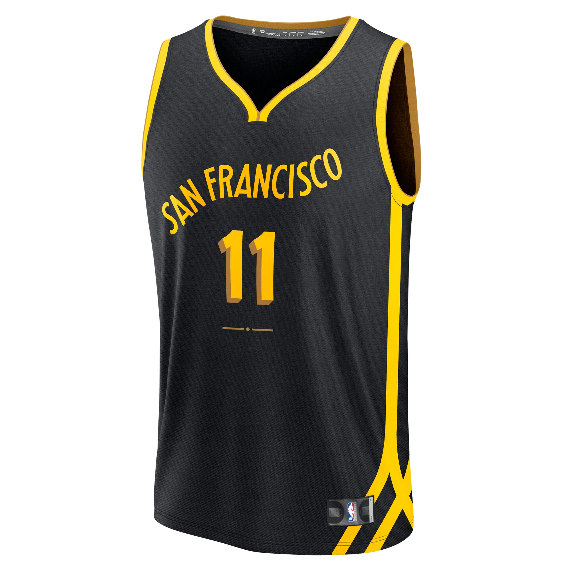Alternative view of Klay Thompson Golden State Warriors Fanatics Fast Break Basketball Jersey - Black - City Edition