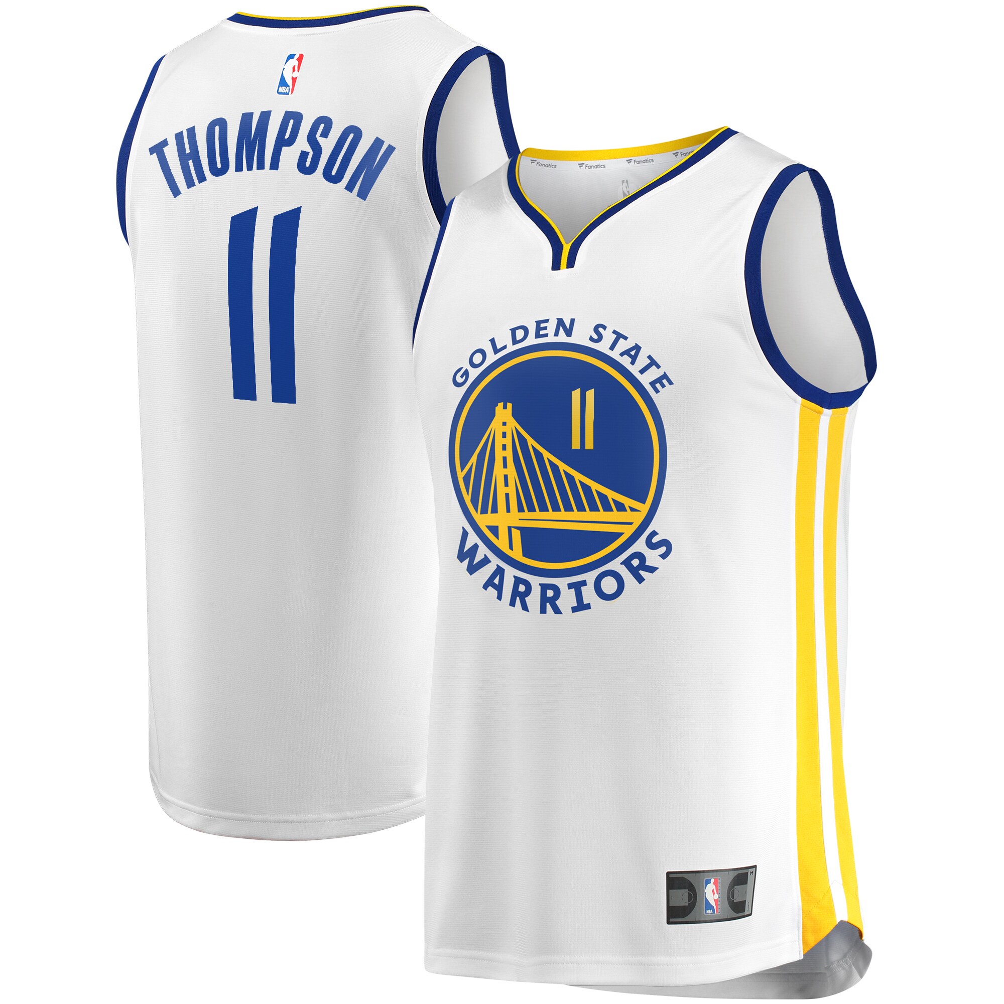 Klay Thompson Golden State Warriors Fanatics Fast Break Replica Player Basketball Jersey - White - Association Edition