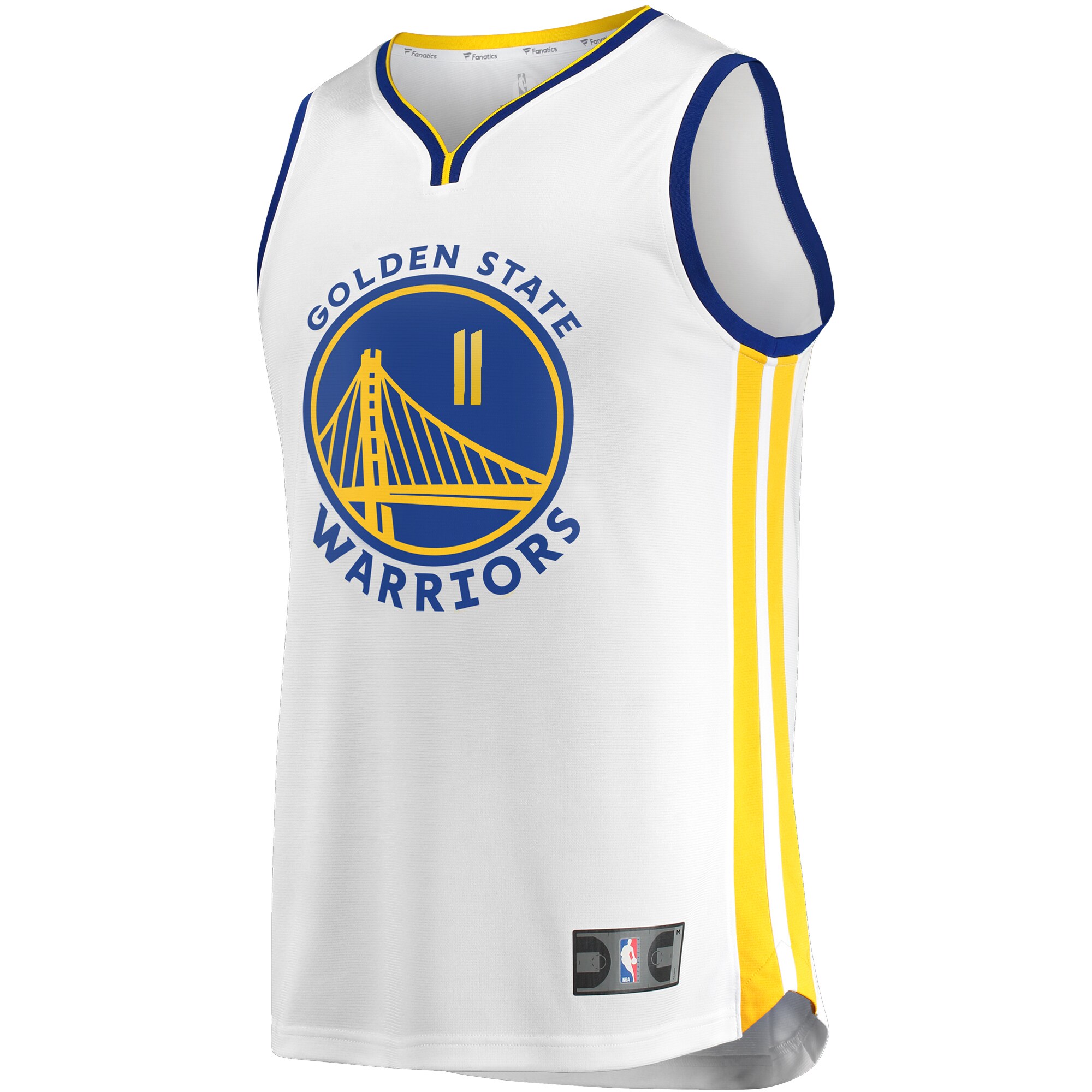 Alternative view of Klay Thompson Golden State Warriors Fanatics Fast Break Replica Player Basketball Jersey - White - Association Edition