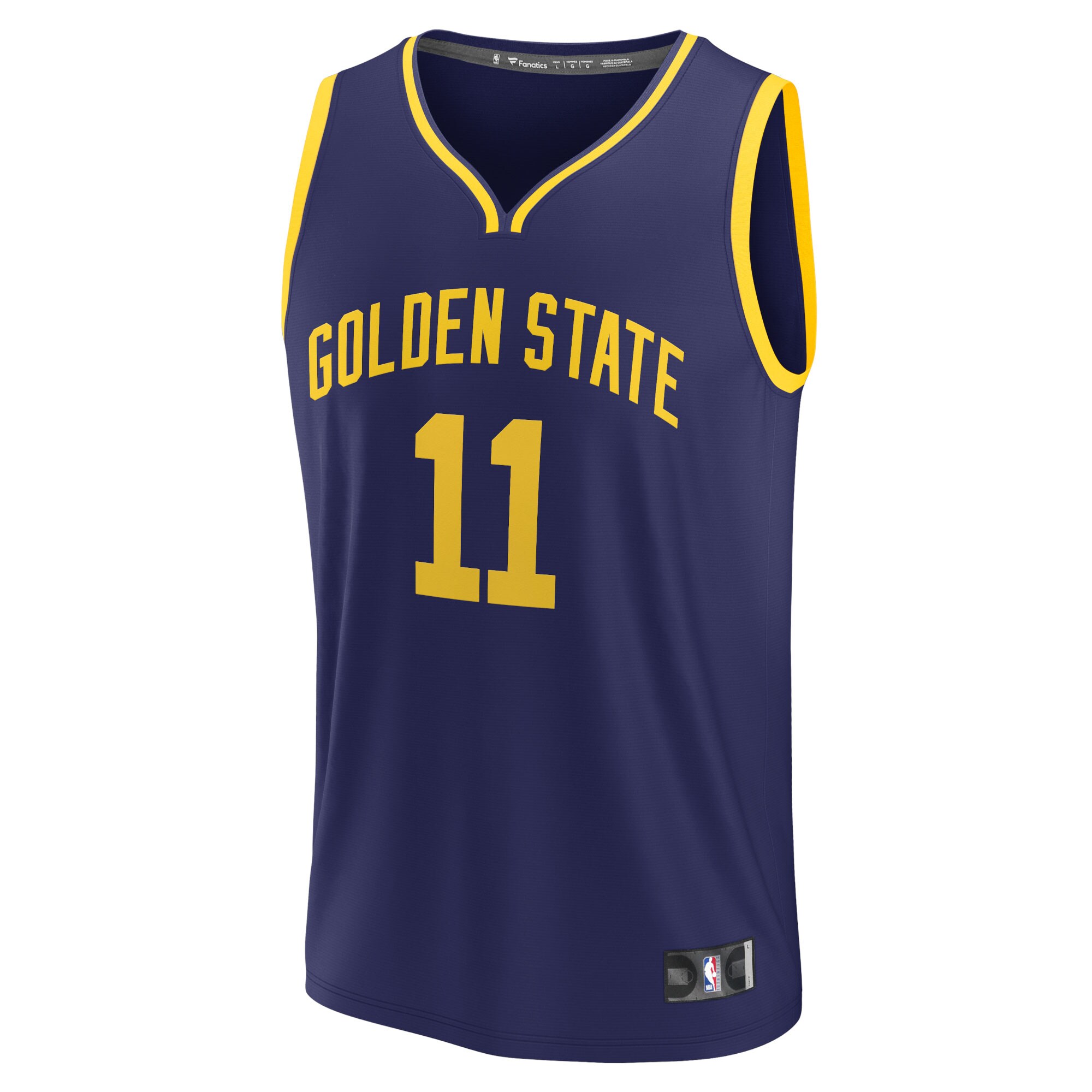 Alternative view of Klay Thompson Golden State Warriors Fanatics Fast Break Replica Player Basketball Jersey – Statement Edition – Navy