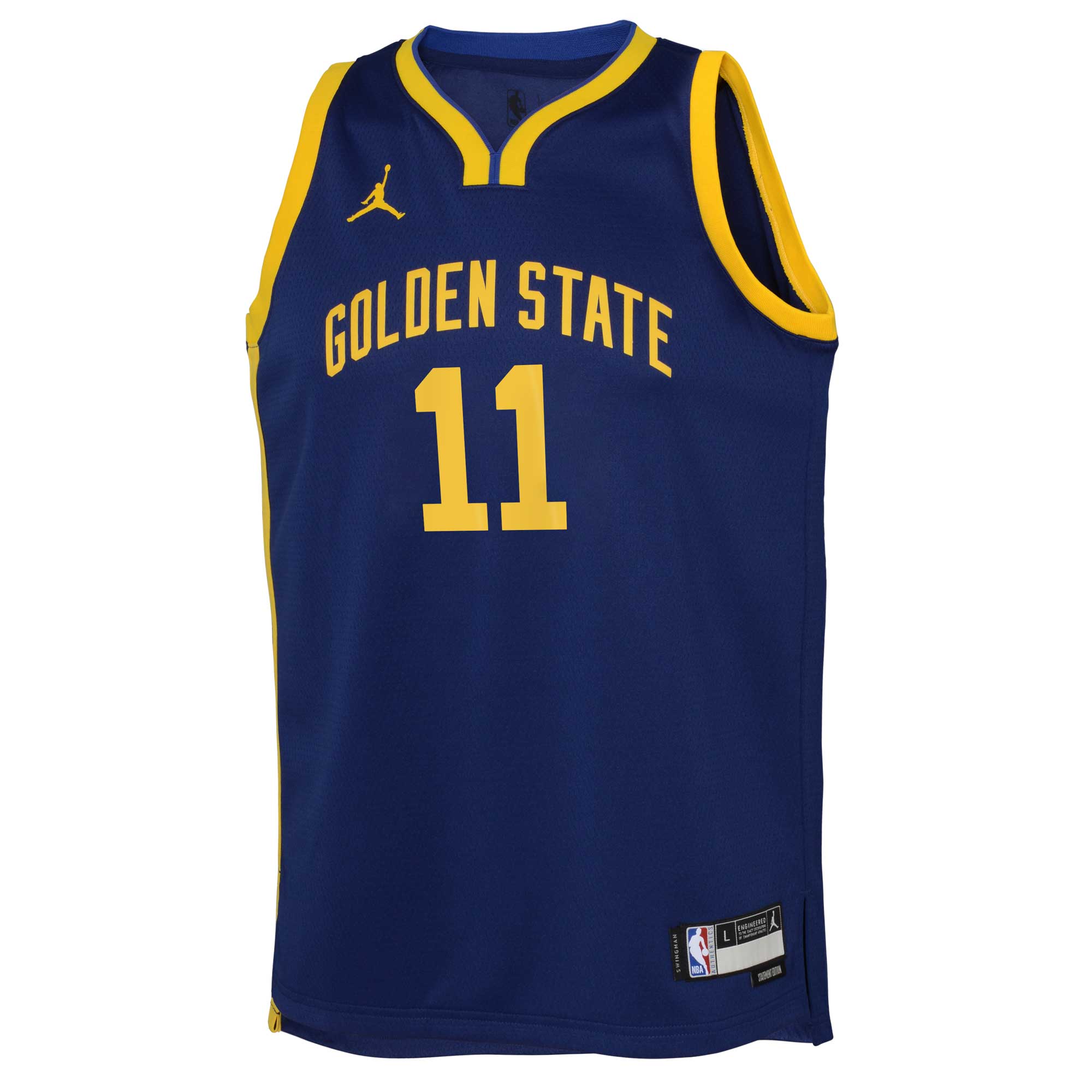 Alternative view of Klay Thompson Golden State Warriors Jordan Brand Youth Swingman Basketball Jersey - Statement Edition - Blue