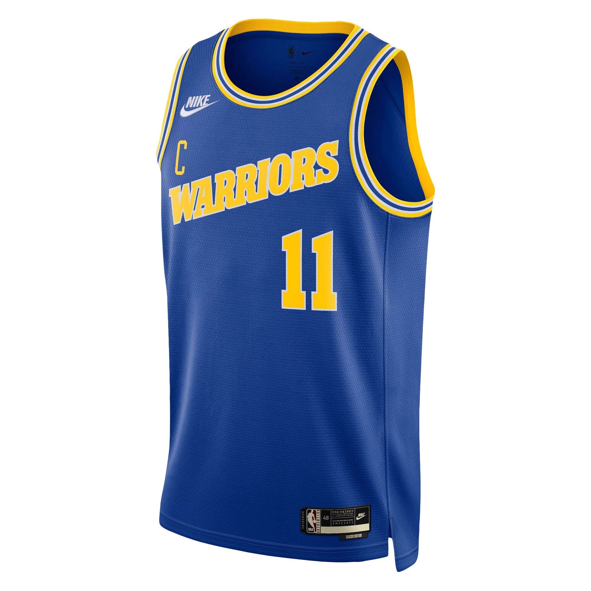 Alternative view of Klay Thompson Golden State Warriors Swingman Basketball Jersey - Classic Edition - Blue