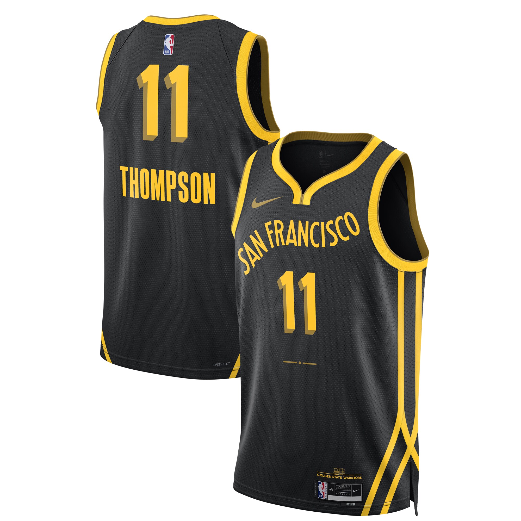 Klay Thompson Golden State Warriors Unisex 2023/24 Swingman Basketball Jersey - Black - City Edition