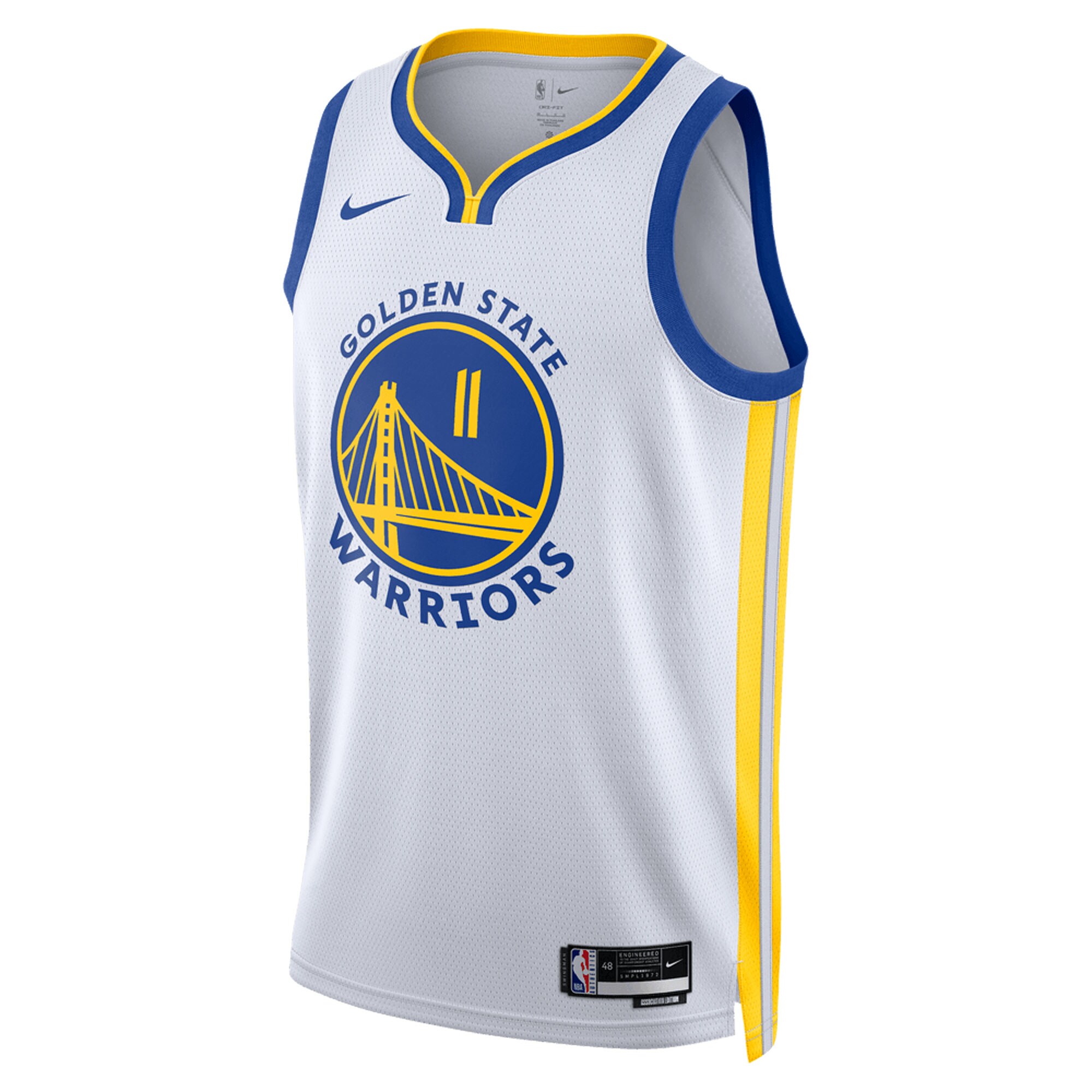 Alternative view of Klay Thompson Golden State Warriors Unisex Swingman Basketball Jersey - Association Edition - White