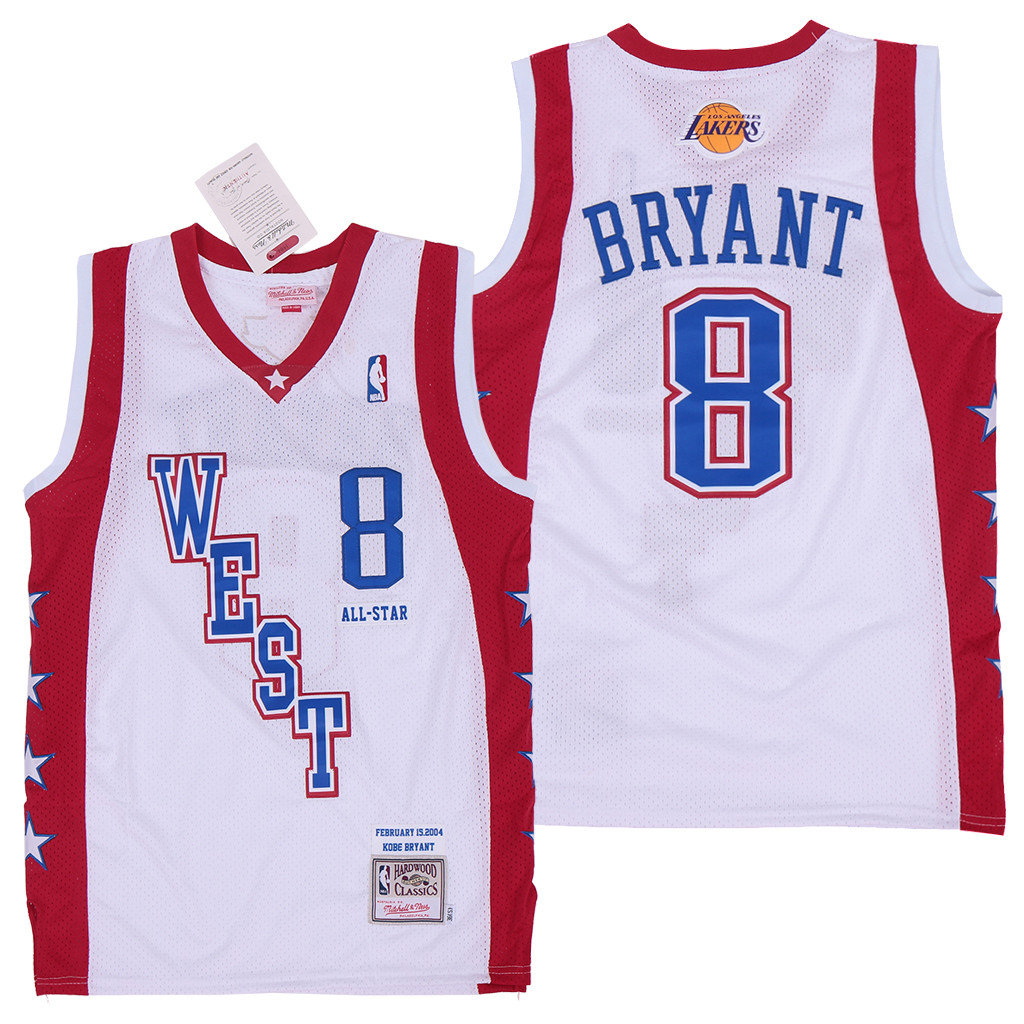 Kobe Bryant 8 Los Angeles Lakers All-Star West 2004-05 Basketball Jersey - White - JS171 