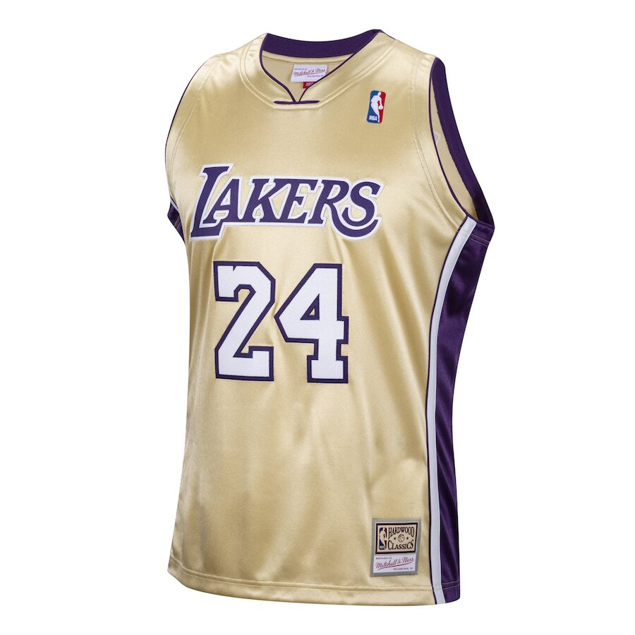 Alternative view of Kobe Bryant Los Angeles Lakers Mitchell & Ness Hall Of Fame Class Of 2020 #24 Hardwood Classics Basketball Jersey - Gold