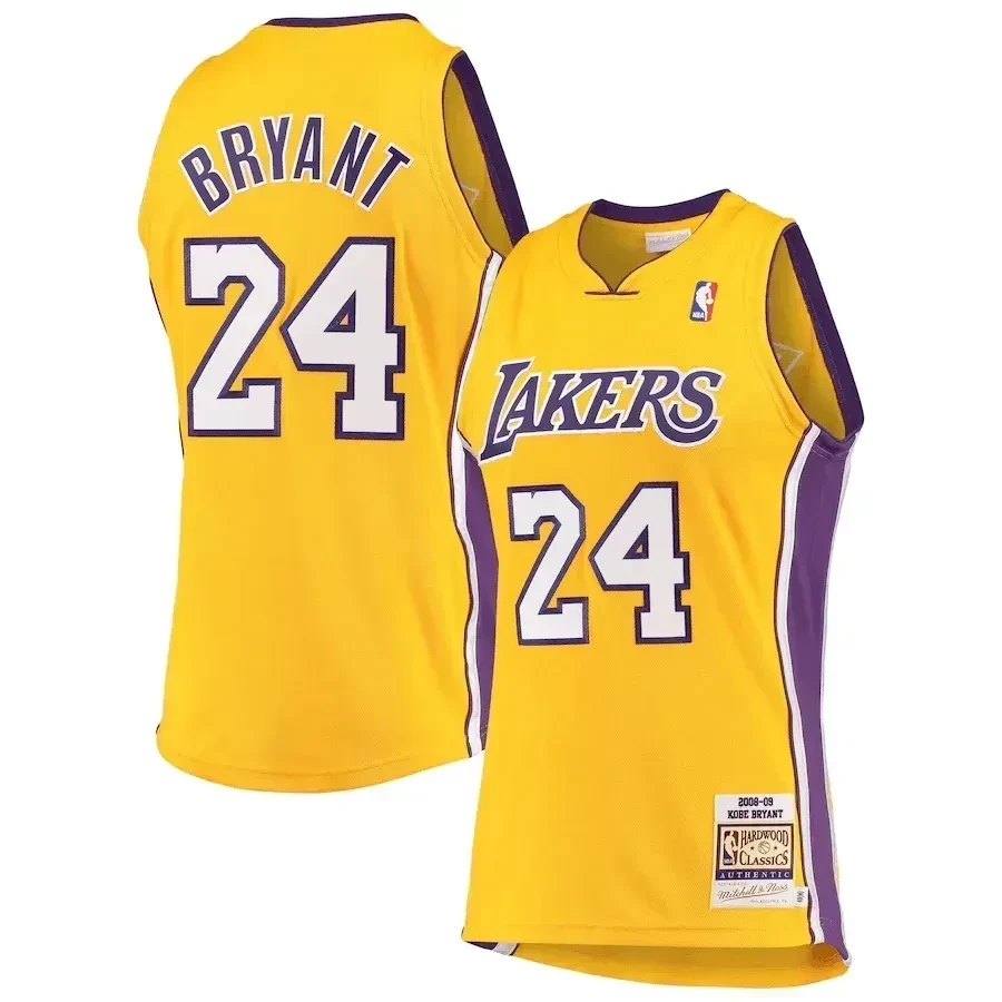Kobe Bryant Los Angeles Lakers Mitchell & Ness Hardwood Classics 2008-09 Basketball Jersey - Gold - JS120 
