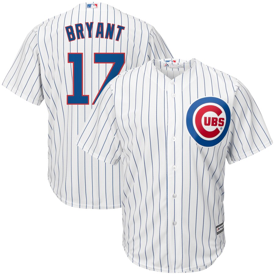Kris Bryant Chicago Cubs Majestic Big And Tall Official Cool Base Player Baseball Jersey - White Royal