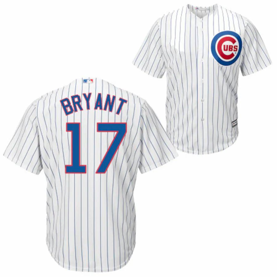 Kris Bryant Chicago Cubs Majestic Cool Base Player Baseball Jersey – White