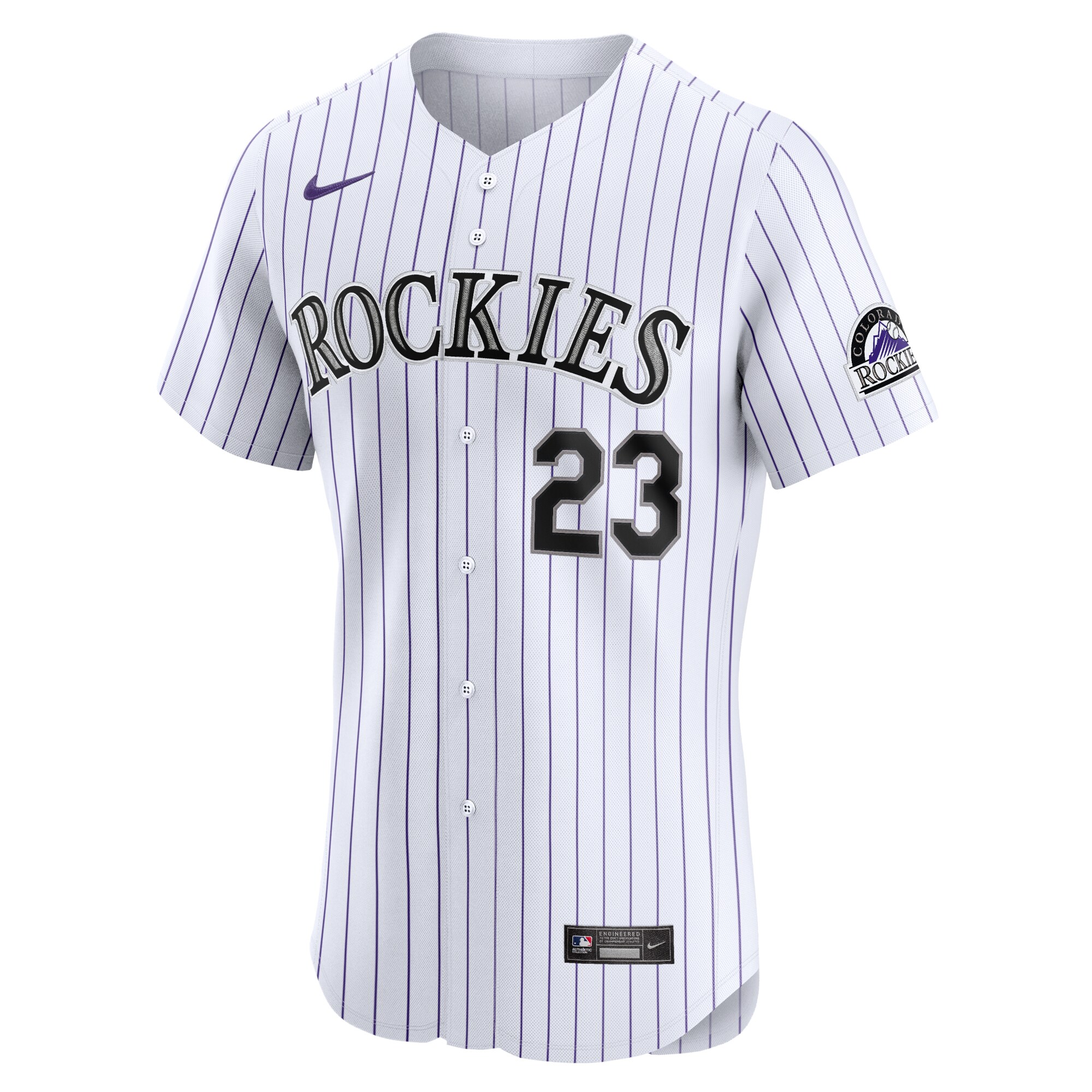 Alternative view of Kris Bryant Colorado Rockies Home Elite Baseball Jersey - White
