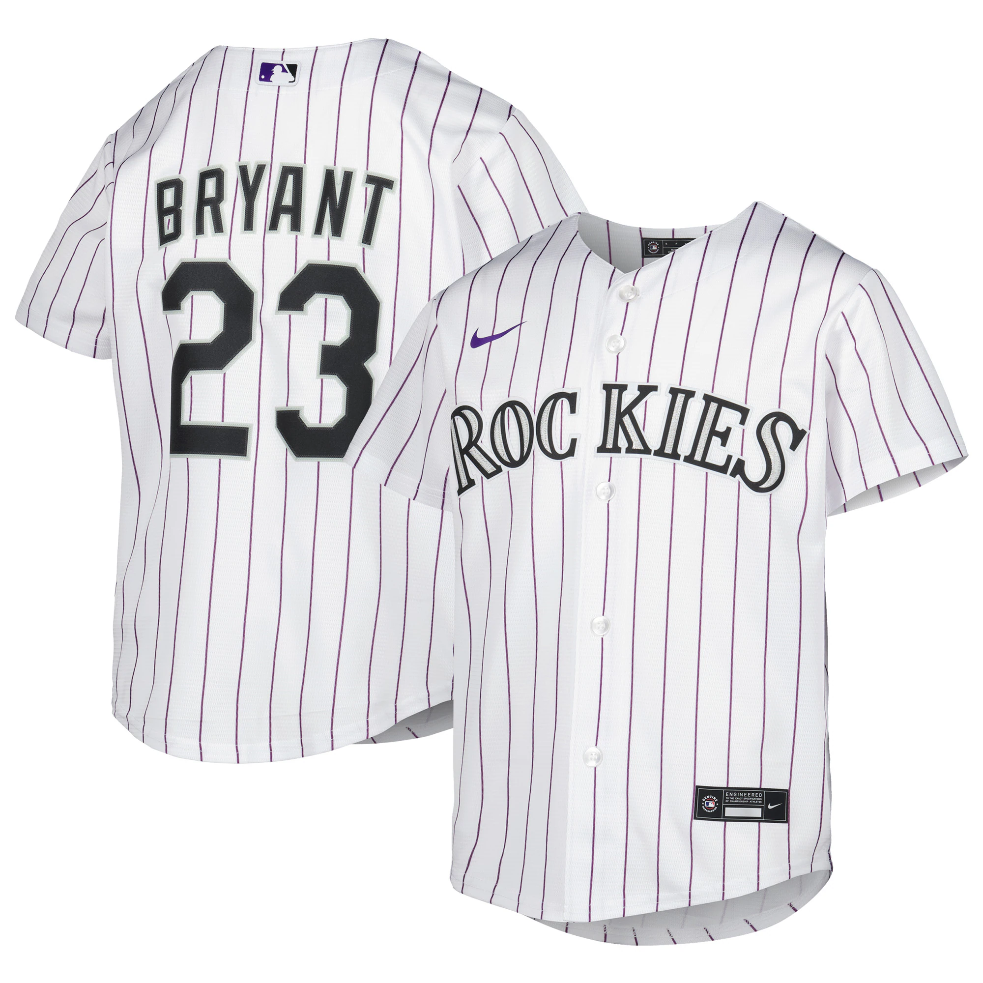 Kris Bryant Colorado Rockies Youth Alternate Replica Player Baseball Jersey – White