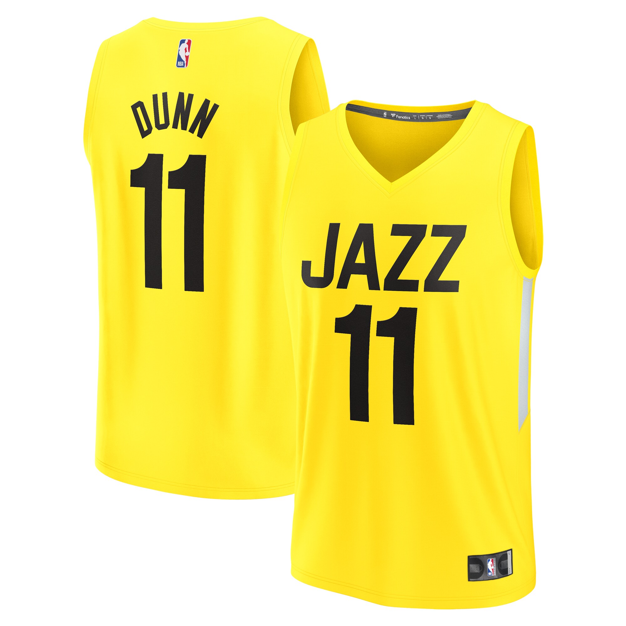 Kris Dunn Utah Jazz Fanatics Youth Fast Break Player Basketball Jersey - Icon Edition - Yellow