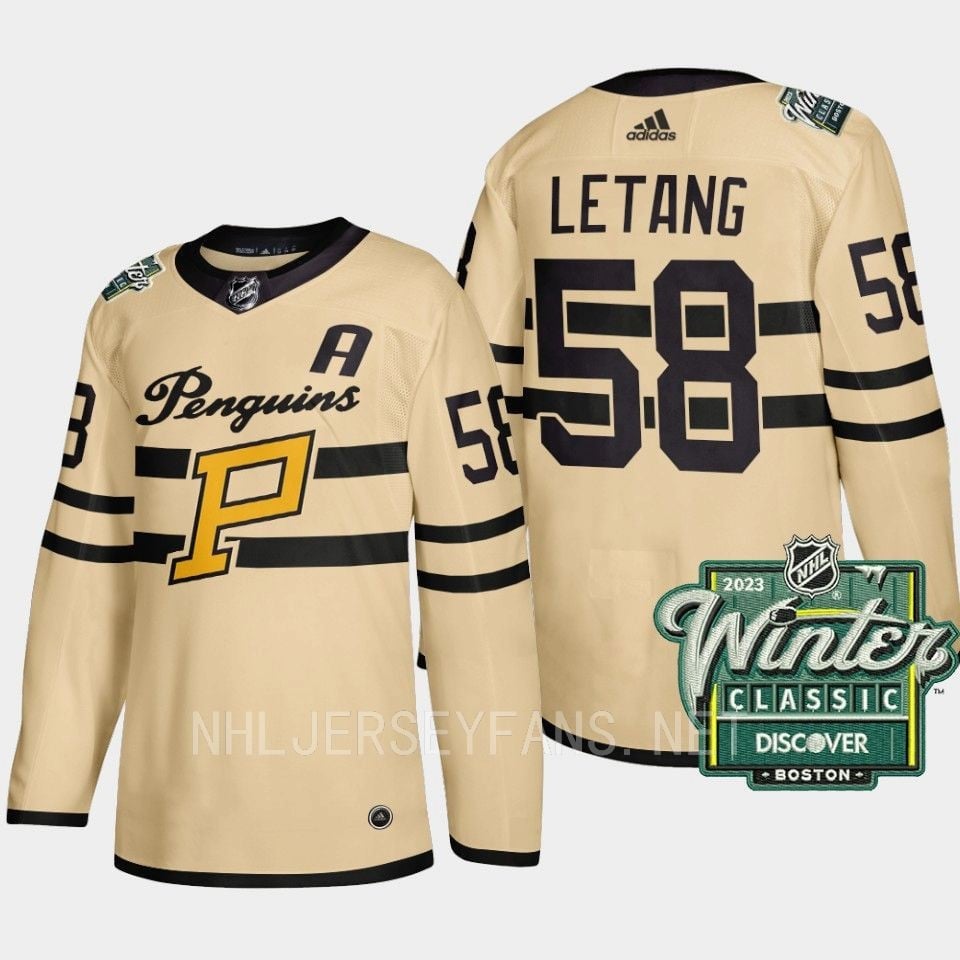 Kris Letang 58 Pittsburgh Penguins 2023 Winter Classic Cream Hockey Jersey - JS148 