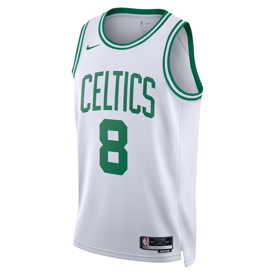 Alternative view of Kristaps Porzingis 8 Boston Celtics Unisex Swingman Basketball Jersey - Association Edition - White - JS742