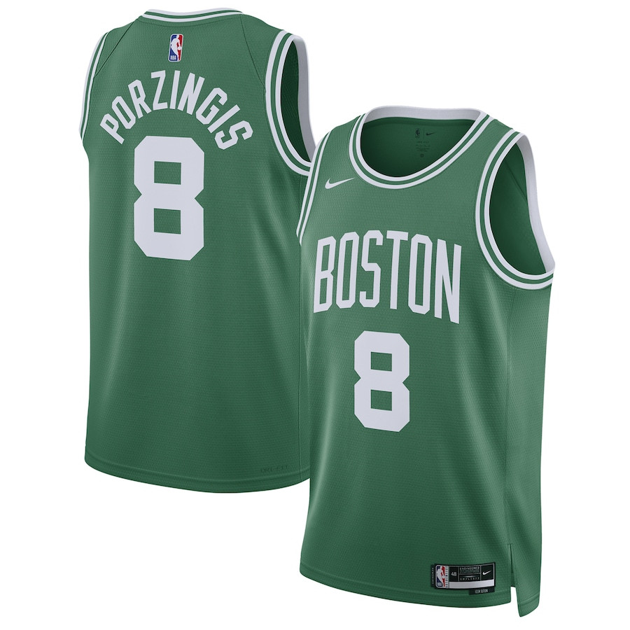 Kristaps Porzingis 8 Boston Celtics Unisex Swingman Basketball Jersey - Icon Edition - Kelly Green - JS995