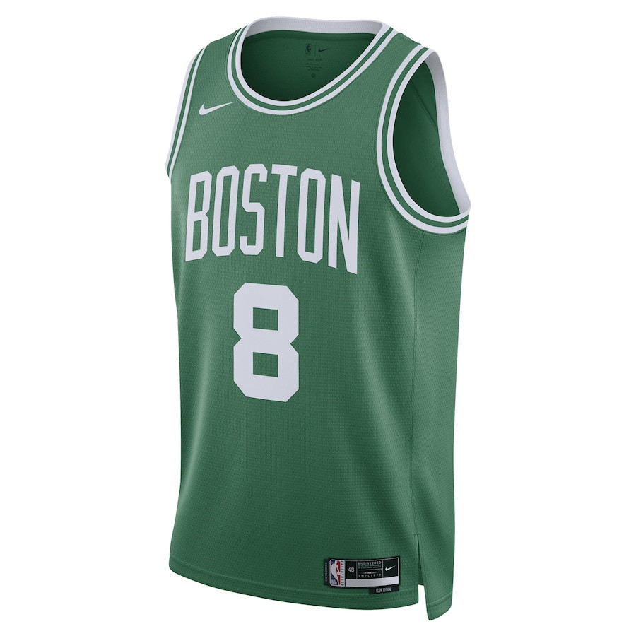 Alternative view of Kristaps Porzingis 8 Boston Celtics Unisex Swingman Basketball Jersey - Icon Edition - Kelly Green - JS995