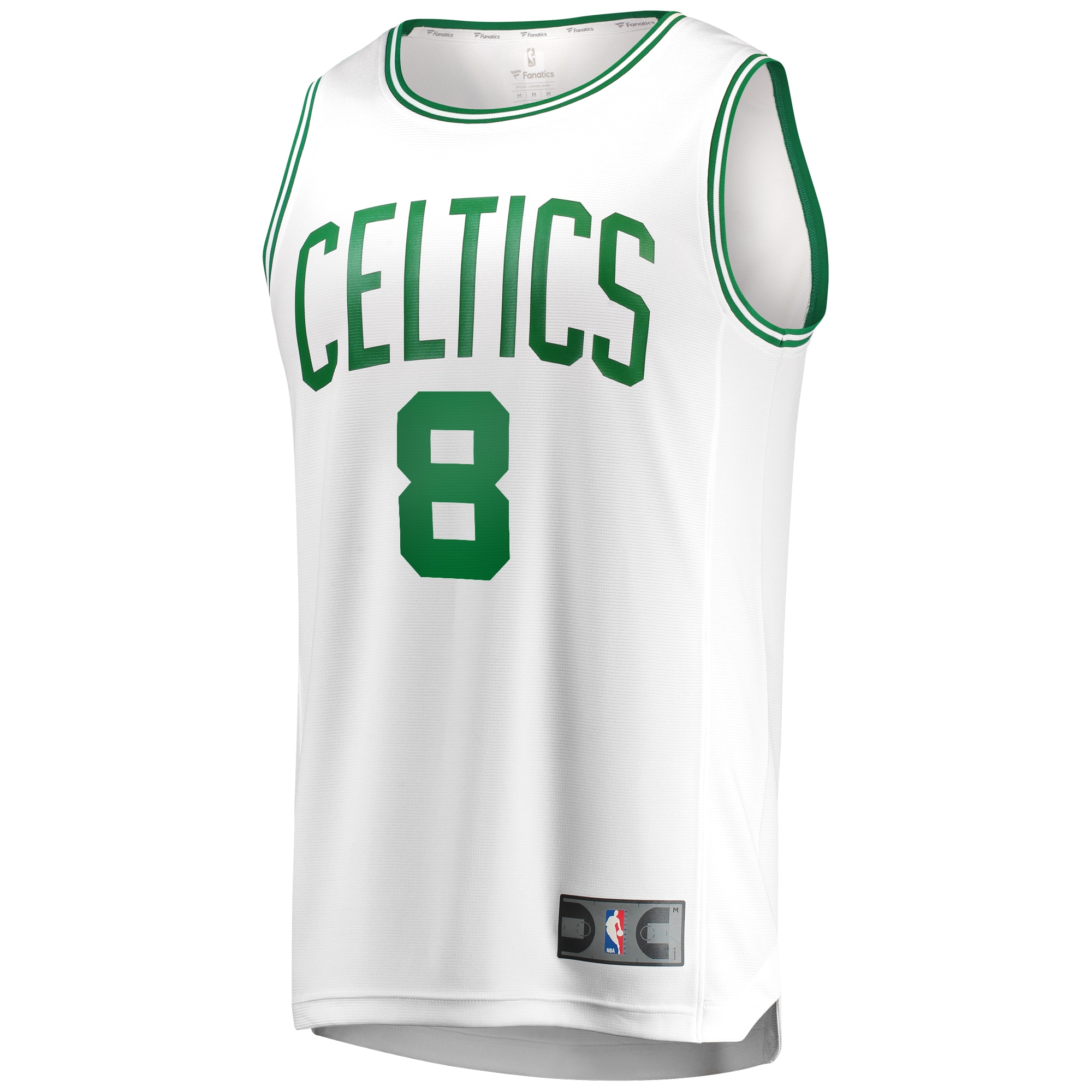 Alternative view of Kristaps Porzingis Boston Celtics Fanatics 2024 Nba Finals Fast Break Replica Player Basketball Jersey - Association Edition - White