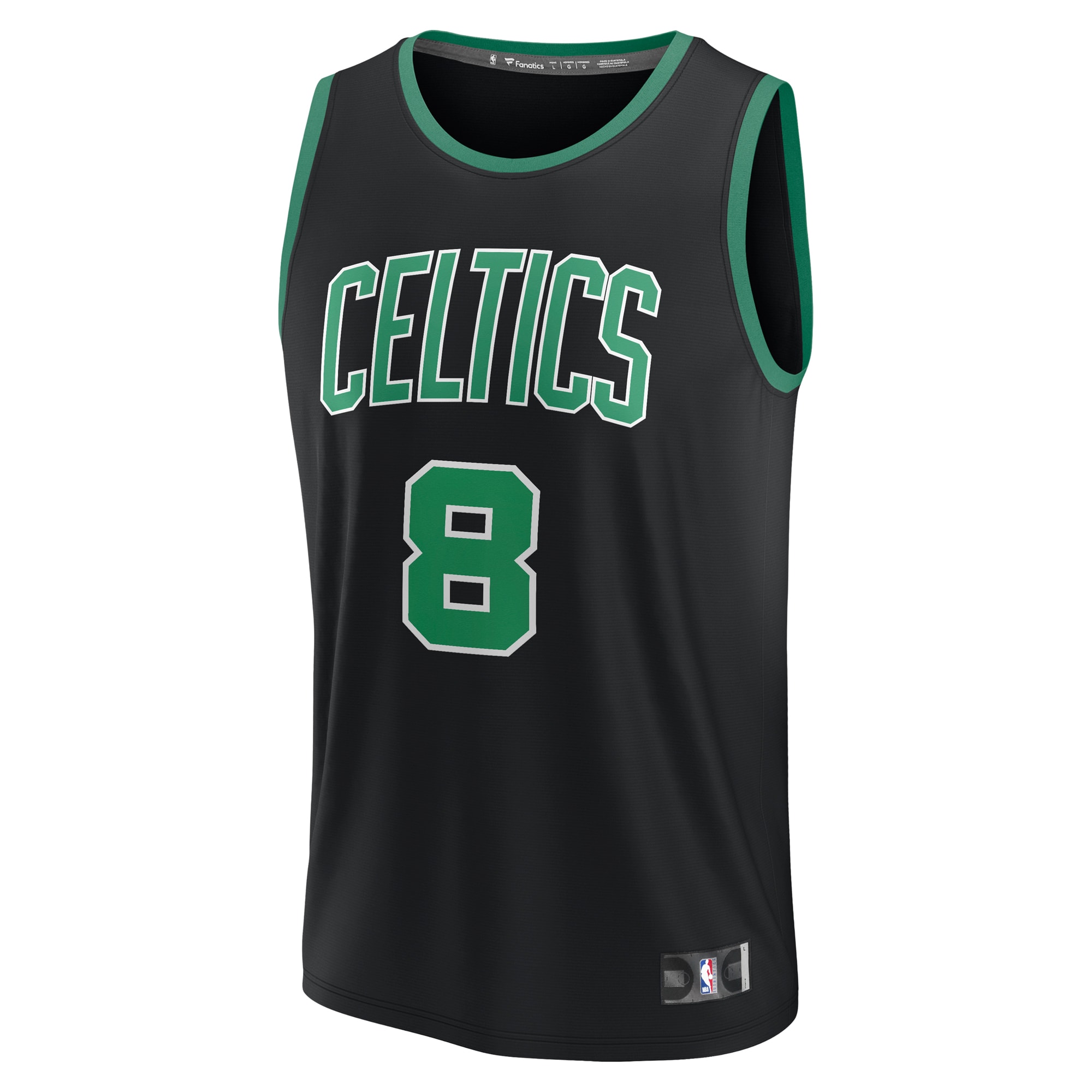 Alternative view of Kristaps Porzingis Boston Celtics Fanatics Fast Break Player Basketball Jersey - Statement Edition - Black