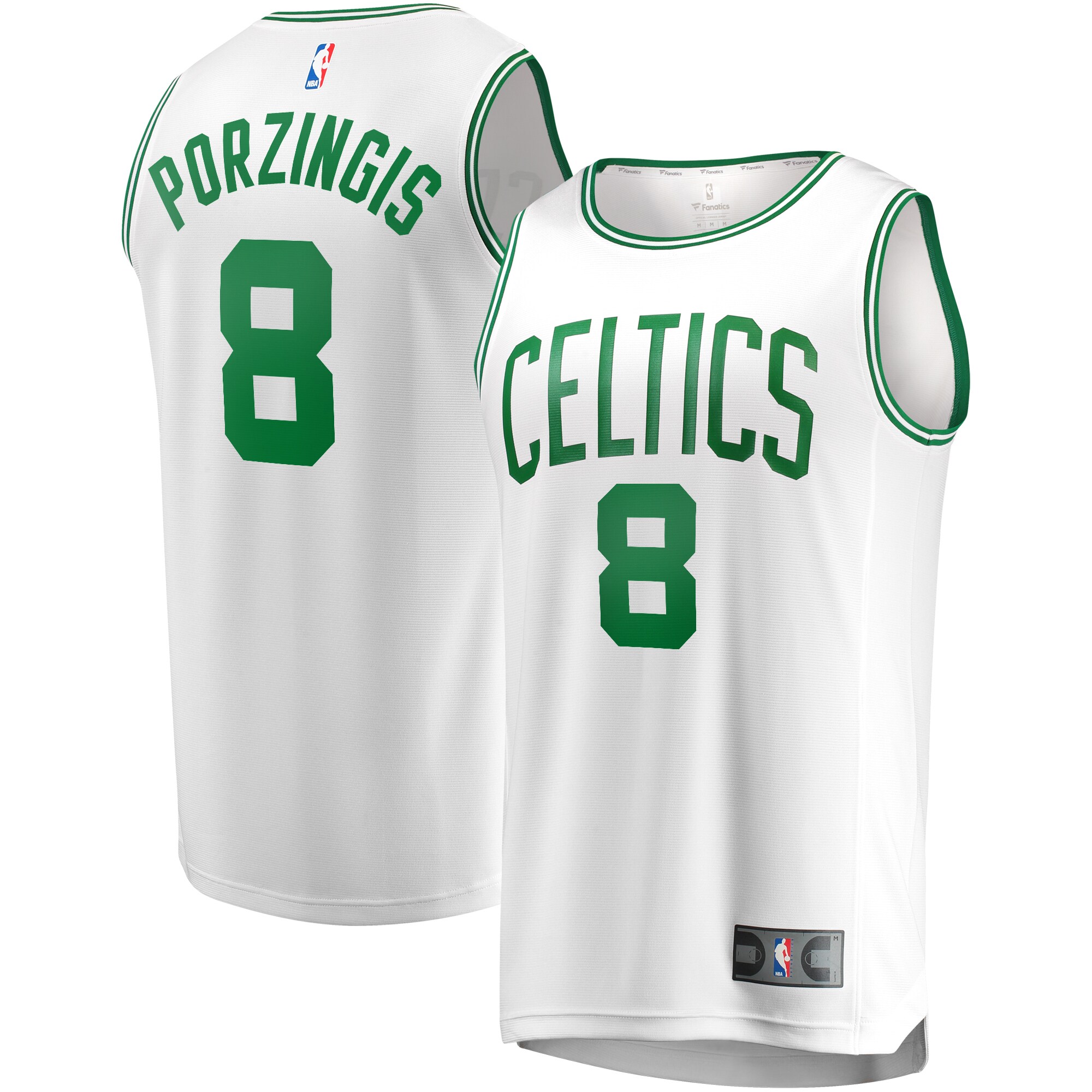 Kristaps Porzingis Boston Celtics Fanatics Youth Fast Break Player Basketball Jersey - Association Edition - White