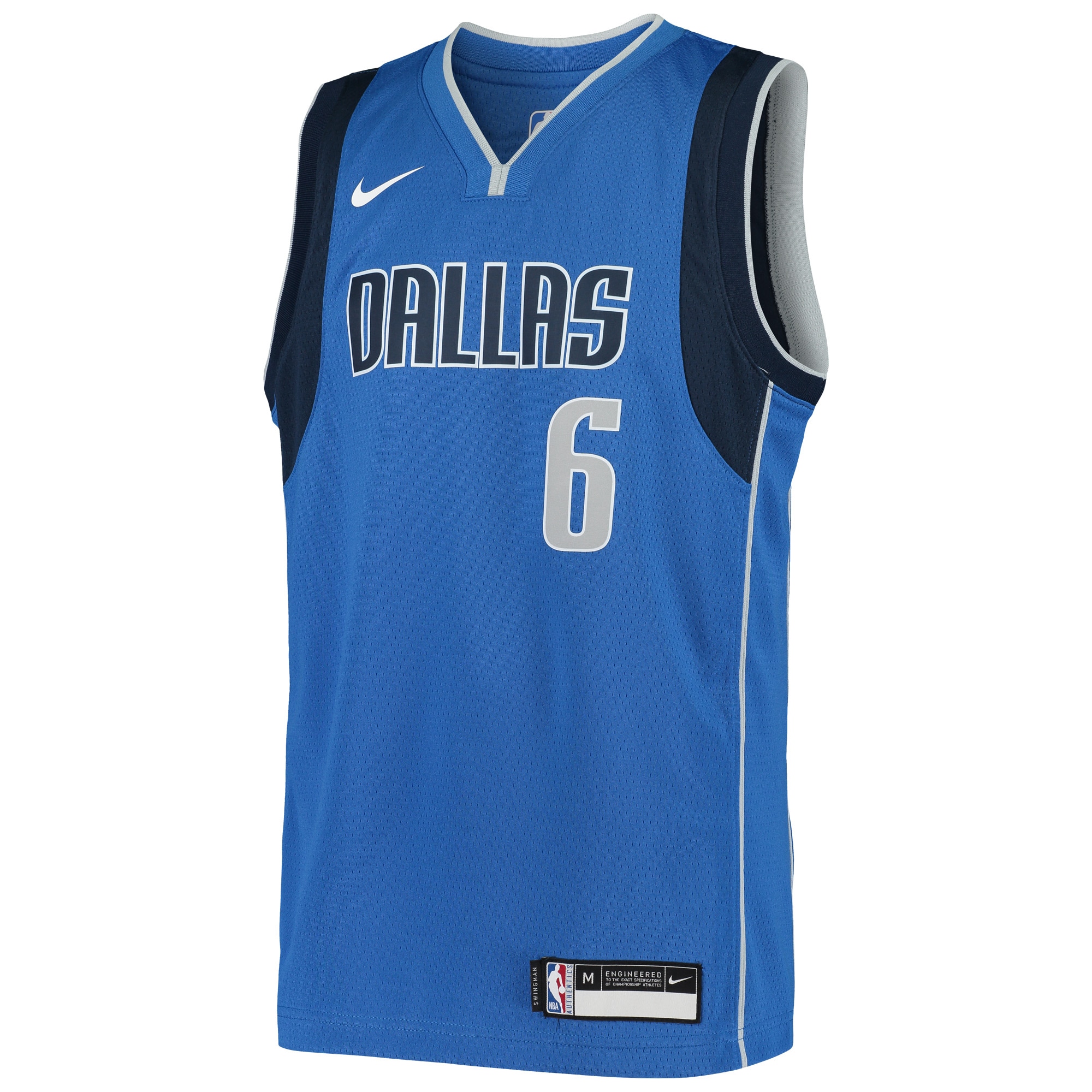 Alternative view of Kristaps Porzingis Dallas Mavericks Youth Swingman Basketball Jersey - Icon Edition - Blue