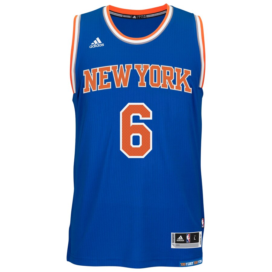Alternative view of Kristaps Porzingis New York Knicks Adidas Swingman Basketball Jersey - Royal