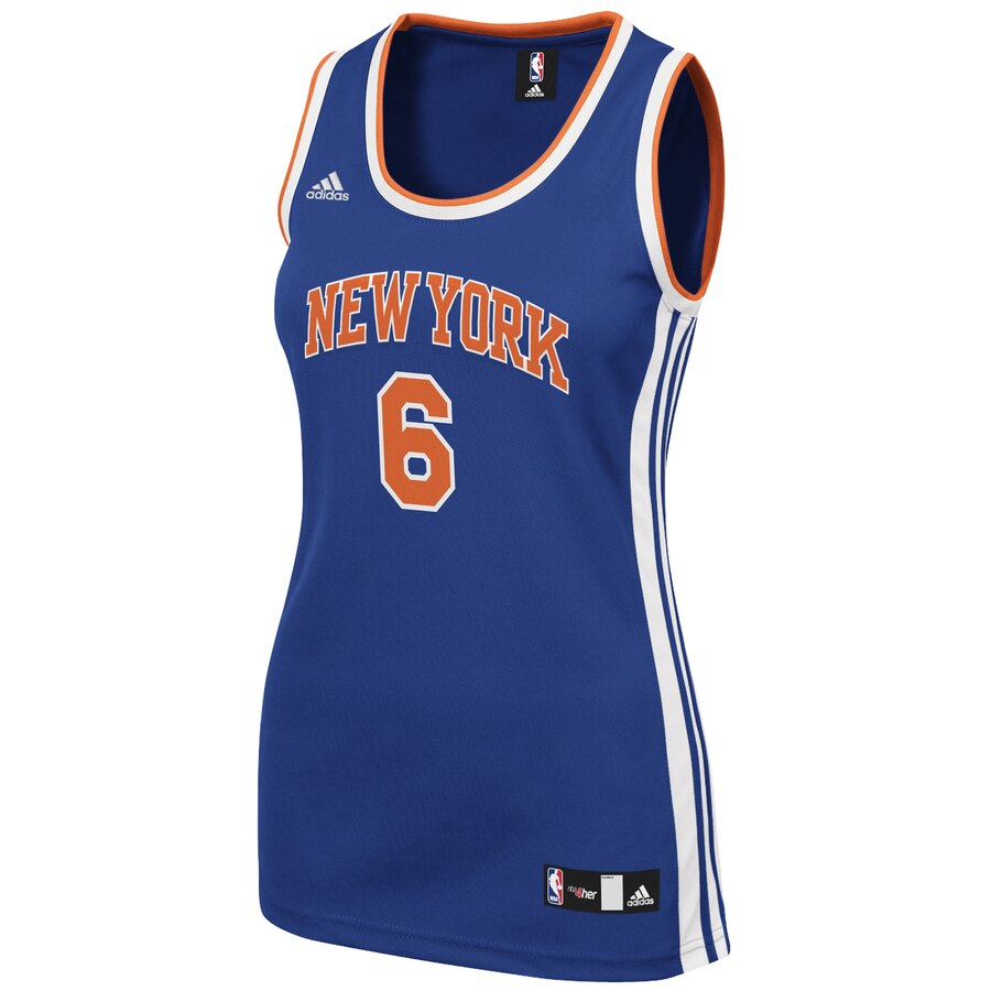 Alternative view of Kristaps Porzingis New York Knicks Adidas Women's Replica Road Basketball Jersey - Royal