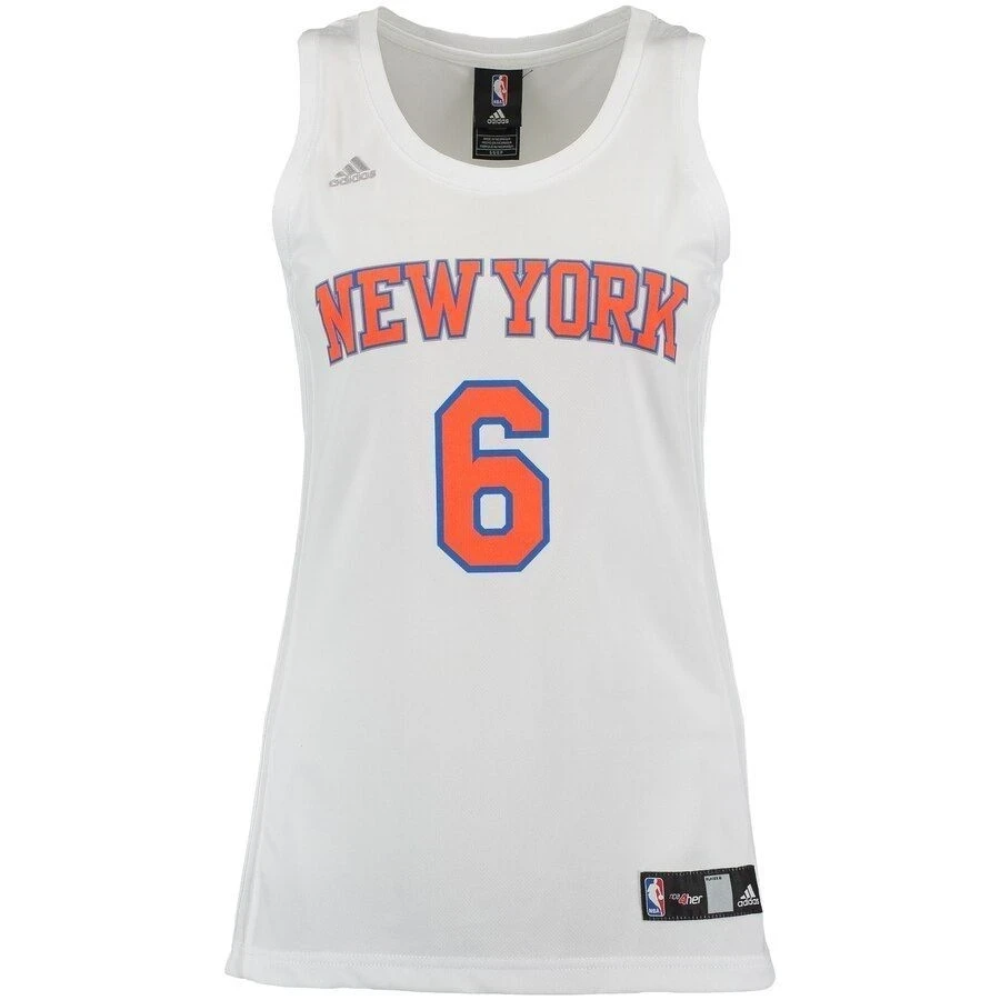 Alternative view of Kristaps Porzingis New York Knicks Women's Fashion Basketball Jersey - White - JS836 