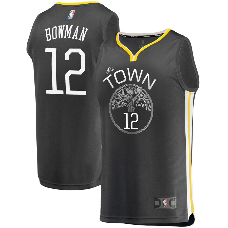 Ky Bowman Golden State Warriors Fanatics Branded Fast Break Player Basketball Jersey - Statement Edition - Black