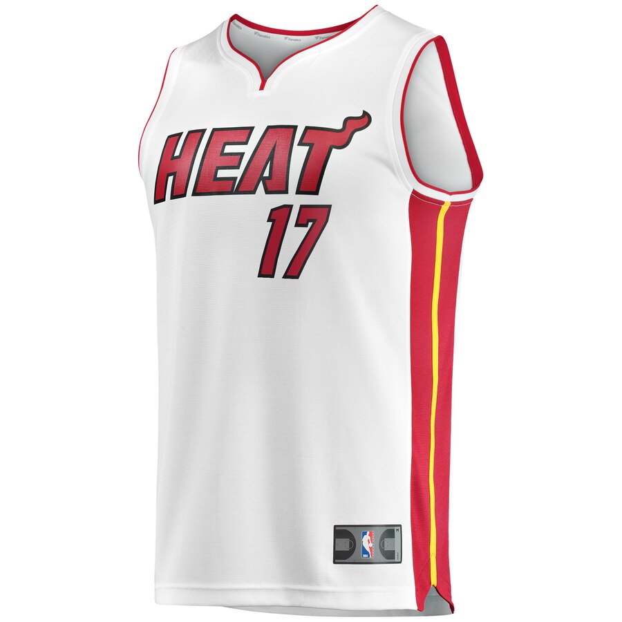 Alternative view of Kyle Alexander Miami Heat Fanatics Branded Youth Fast Break Replica Player Basketball Jersey White - Association Edition