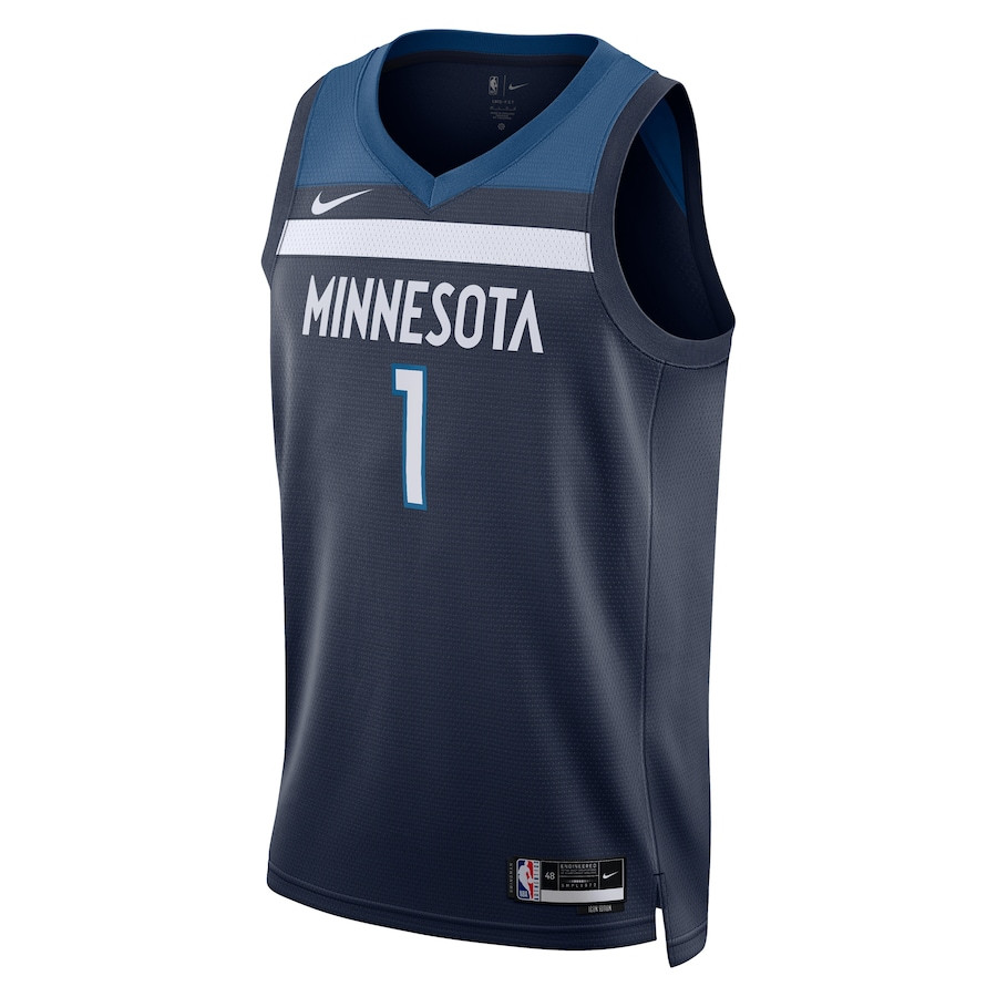 Alternative view of Kyle Anderson 1 Minnesota Timberwolves Unisex Swingman Basketball Jersey - Icon Edition - Navy - JS157 