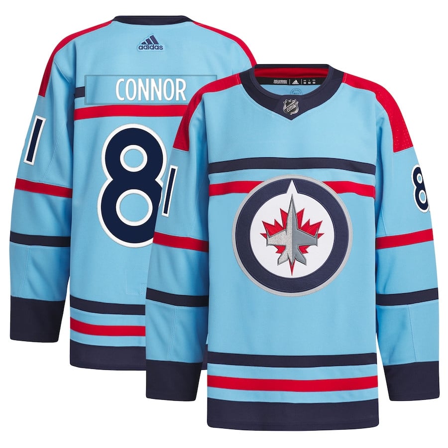 Kyle Connor 81 Winnipeg Jets Anniversary Primegreen Men Hockey Jersey - Light Blue - JS986 
