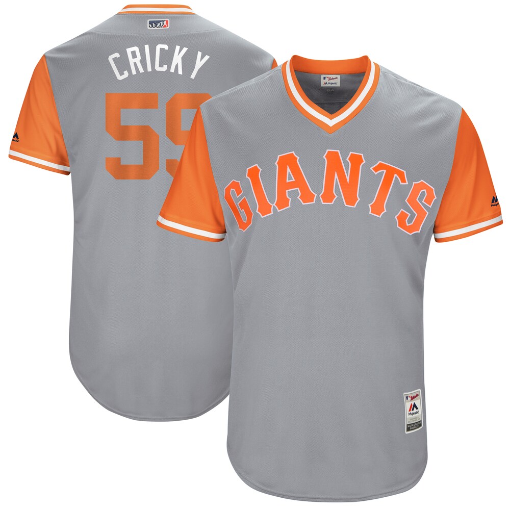 Kyle Crick "cricky" San Francisco Giants Majestic 2017 Players Weekend Baseball Jersey - Gray