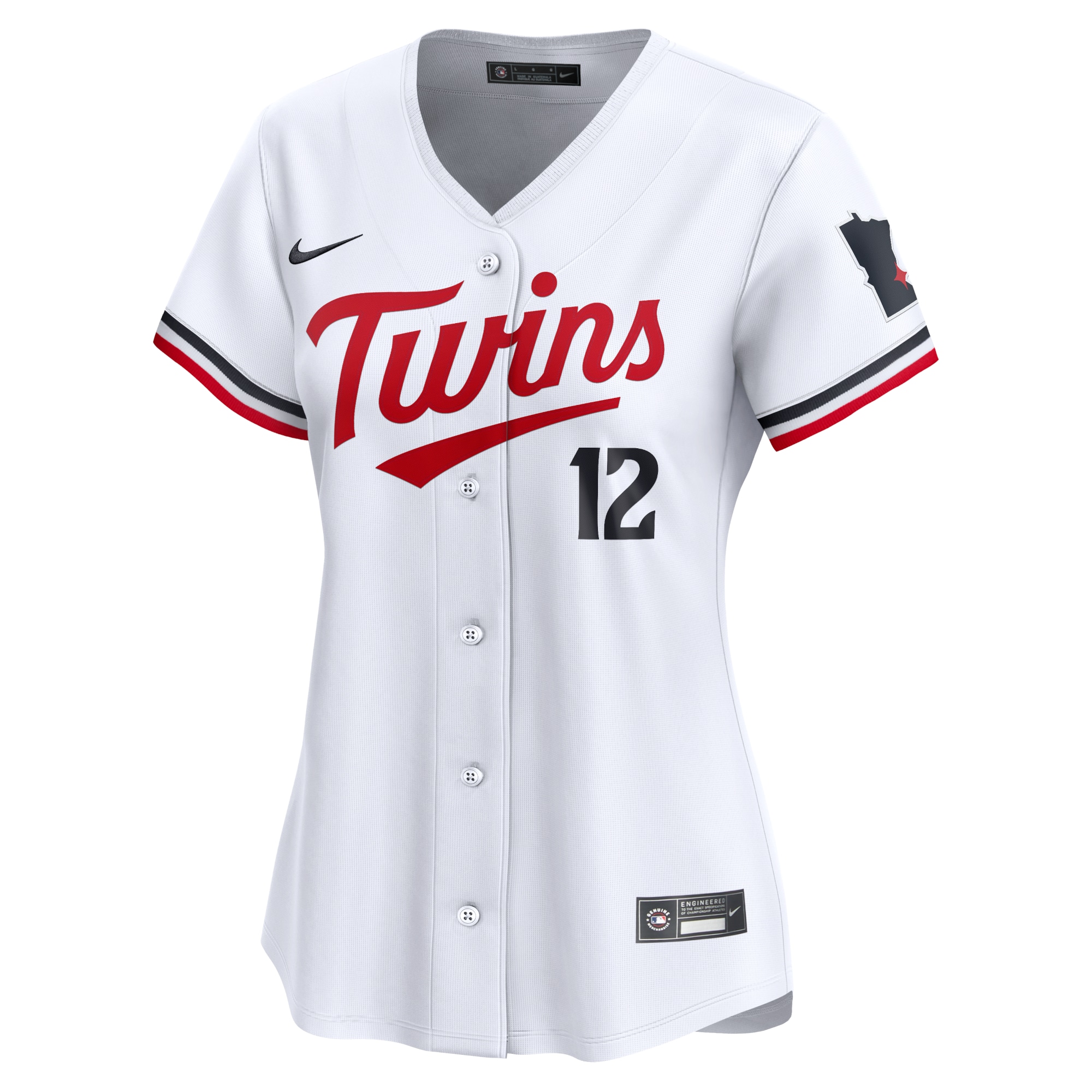 Alternative view of Kyle Farmer Minnesota Twins Women's Home Limited Player Baseball Jersey - White