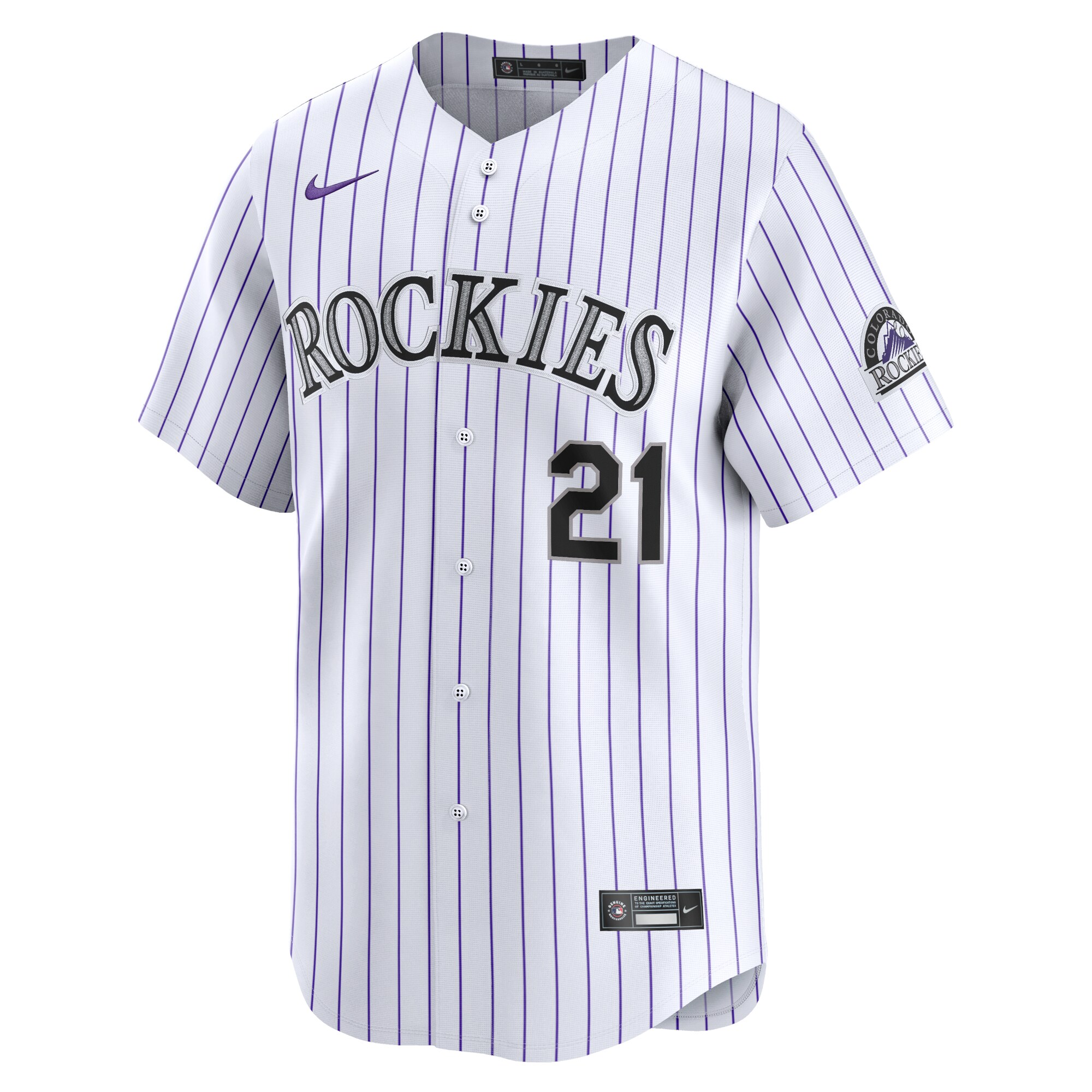 Alternative view of Kyle Freeland Colorado Rockies Home Limited Player Baseball Jersey - White
