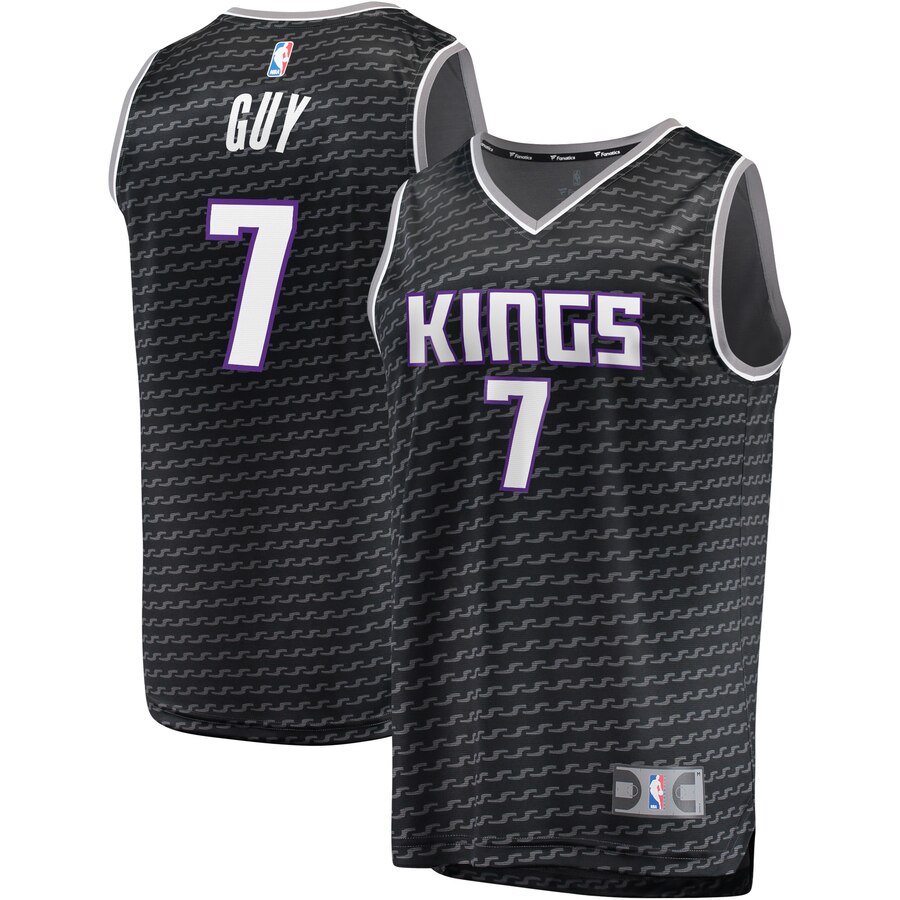 Kyle Guy Sacramento Kings Fanatics Branded Fast Break Replica Player Basketball Jersey Black - Statement Edition