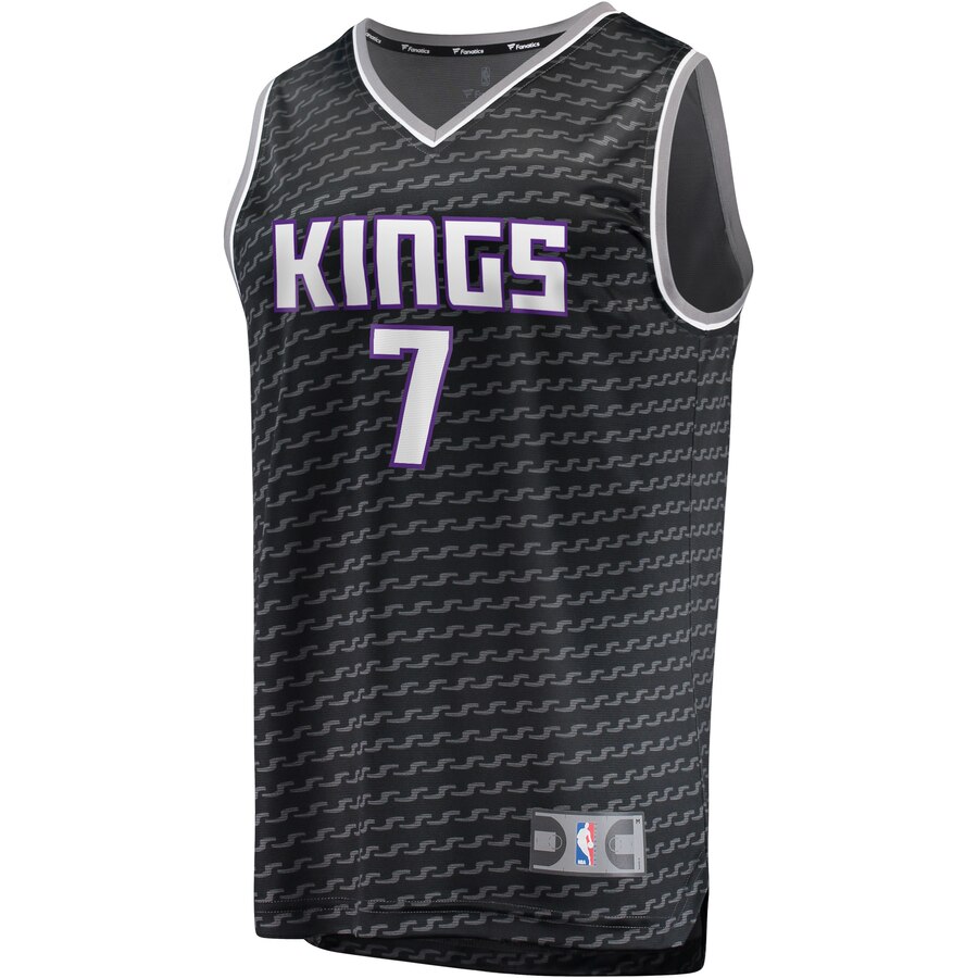 Alternative view of Kyle Guy Sacramento Kings Fanatics Branded Fast Break Replica Player Basketball Jersey Black - Statement Edition
