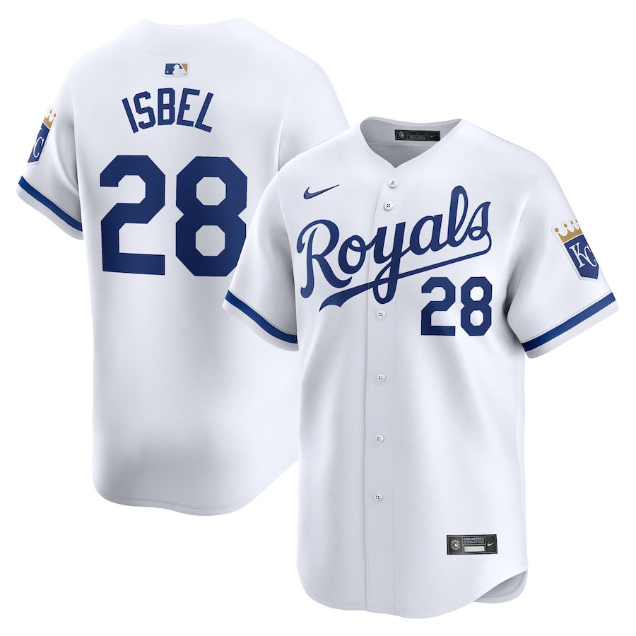 Kyle Isbel 28 Kansas City Royals Home Limited Player Men Baseball Jersey - White 