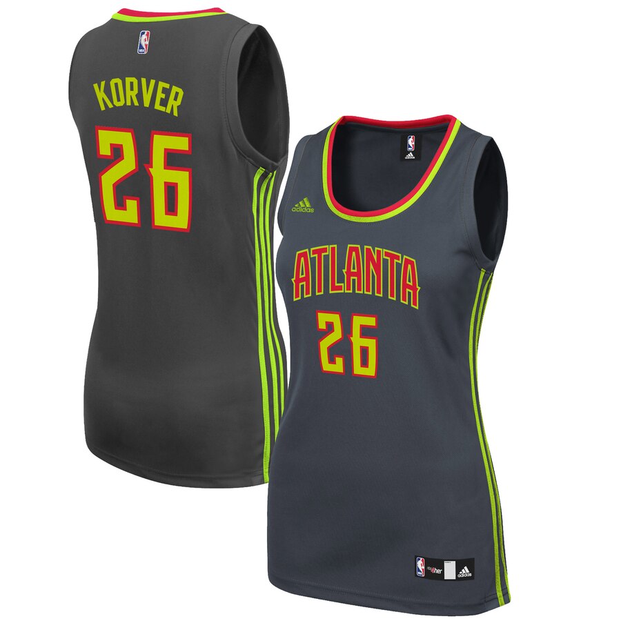 Kyle Korver Atlanta Hawks Adidas Women's Road Replica Basketball Jersey - Charcoal