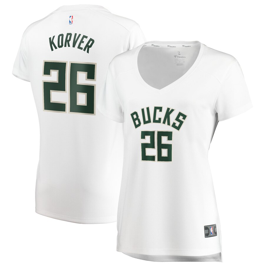 Kyle Korver Milwaukee Bucks Fanatics Branded Women's Fast Break Replica Basketball Jersey White - Association Edition