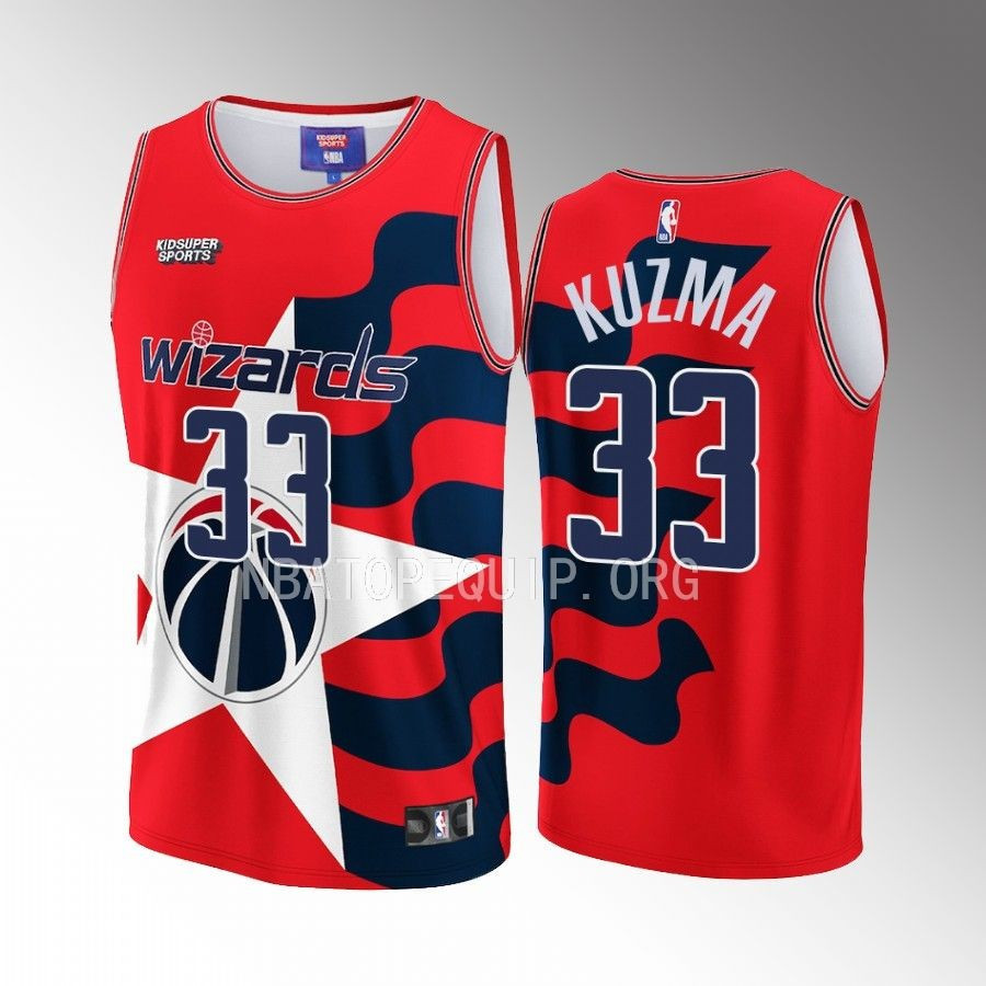 Kyle Kuzma 33 Washington Wizards NBA & KidSuper Studios Unisex Hometown Basketball Jersey - JS252 